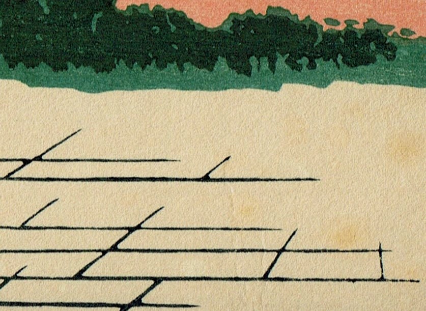 Japanese Ukiyo-e Woodblock print, Hokusai, "Fuji View Field in Owari Province, from the series Thirty-six Views of Mount Fuji"