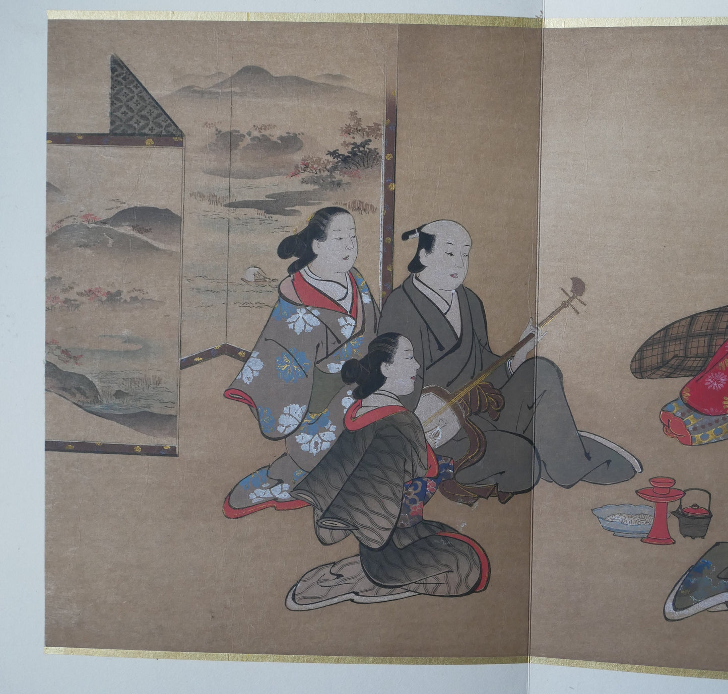 Japanese antique Ukiyoe, woodcut print, 1906, Japanese antique woodblock print, Miyagawa Choshun, from Ukiyoe-ha-gashu.