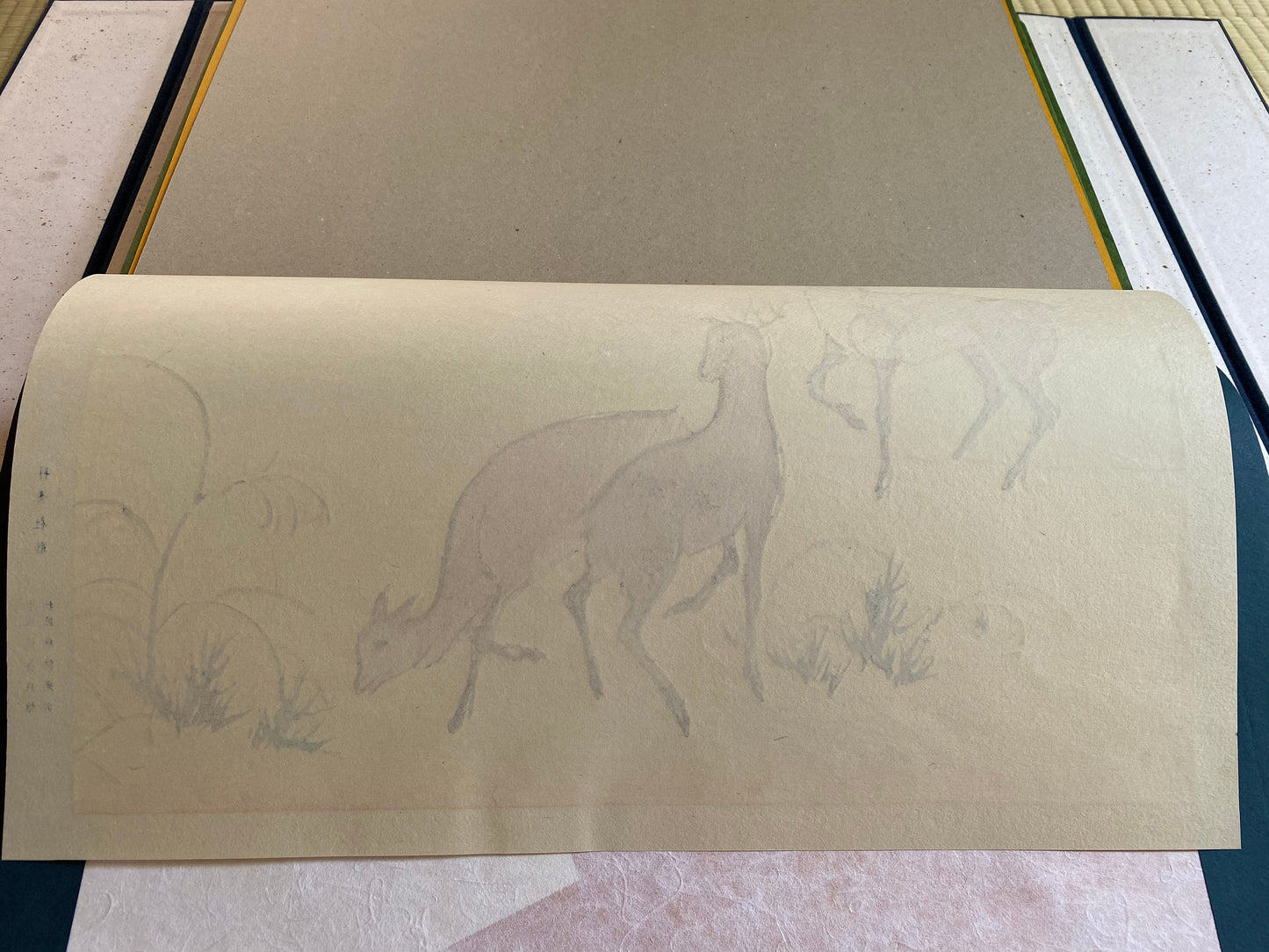 Japanese woodblock print, Tawaraya Sodatsu, Large size. Rimpa.