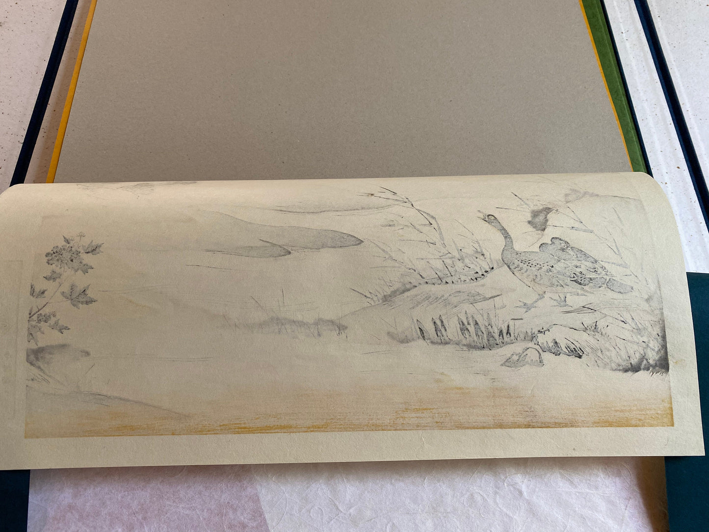 Japanese woodblock print, Kano Eitoku, Large size.