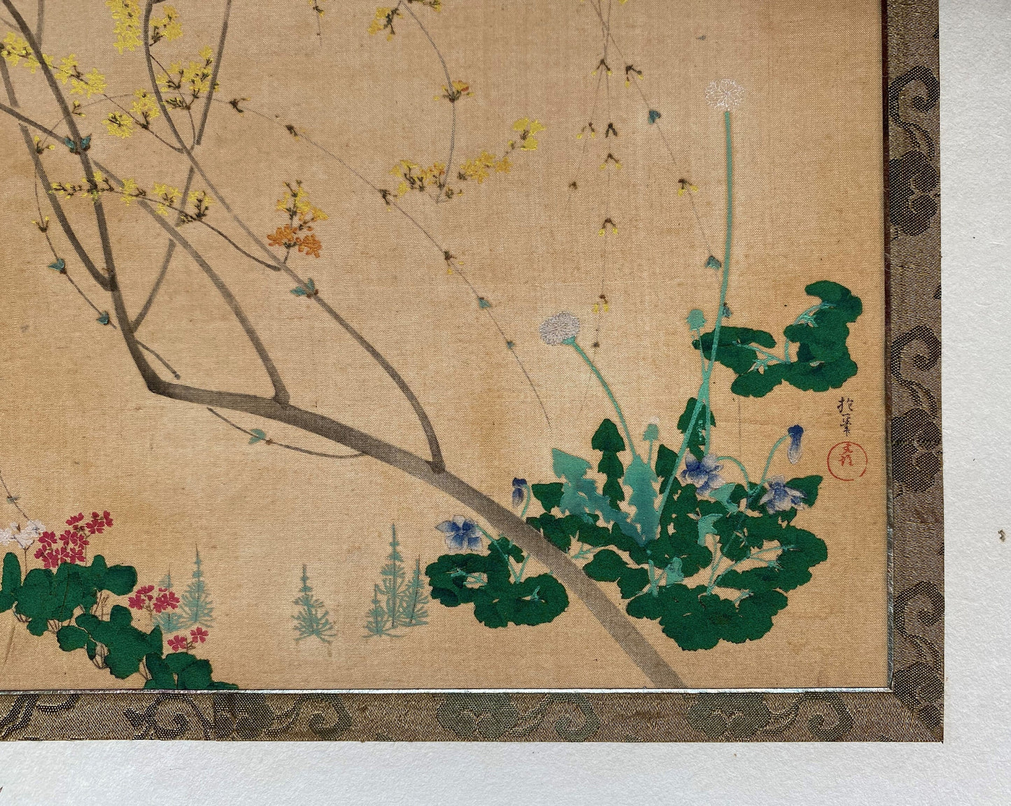 Japanese woodblock print, 1907, Sakai Hohitsu, Flowers and Birds 2