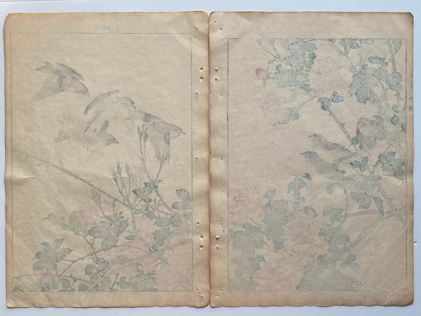 Japanese Antique Original Woodcut Print, 1891, Imao Keinen, " Shikiibara, Dndoku "