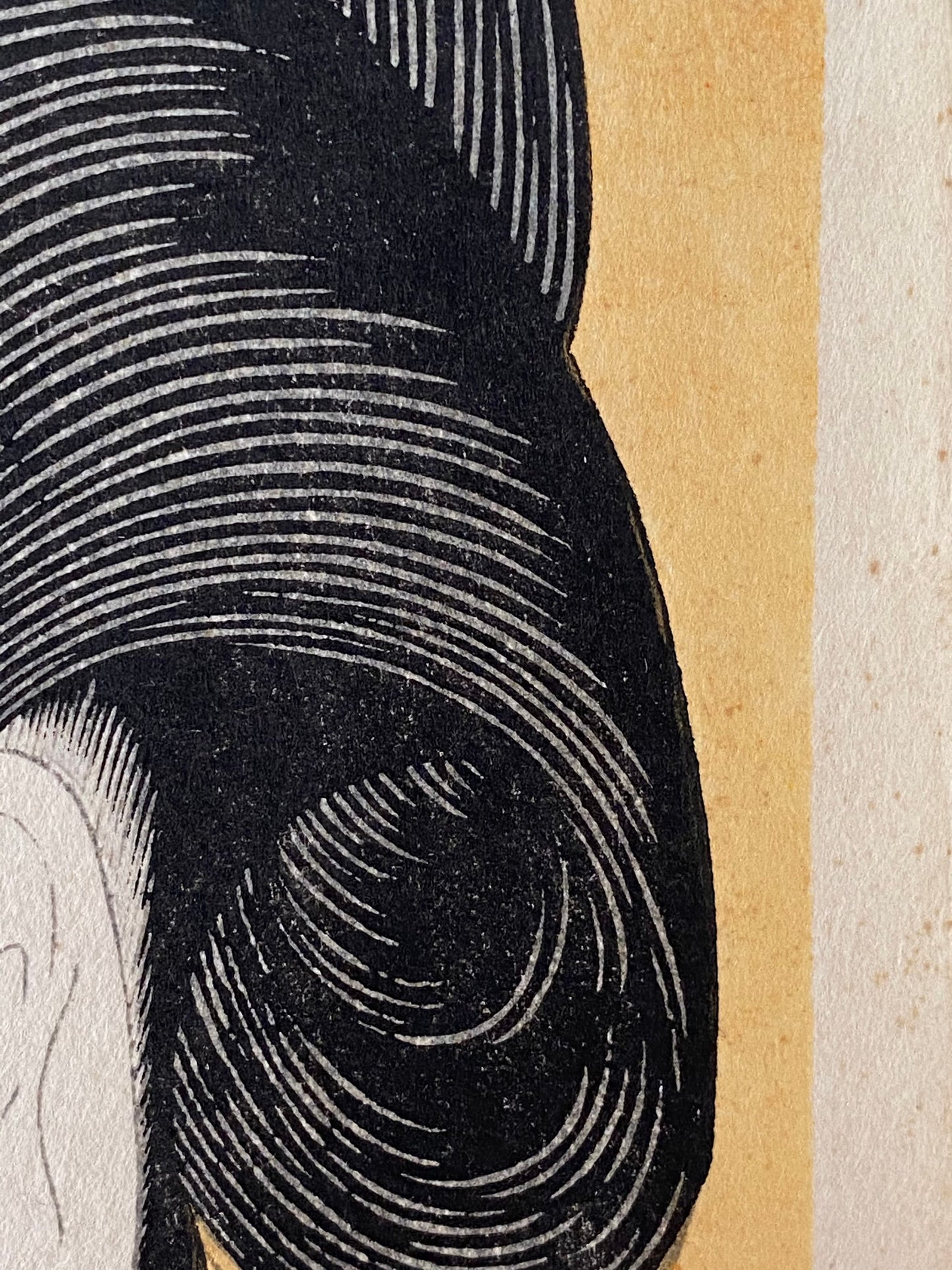 Japanese Ukiyoe, woodcut print, Hokusai, "Telescope"