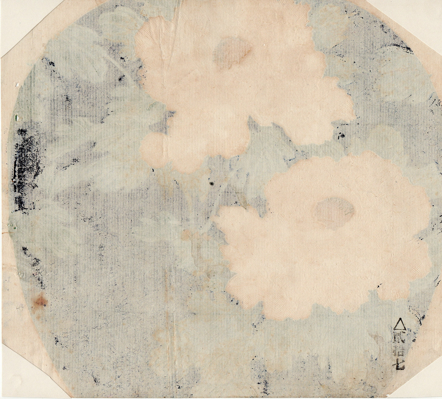 Japanese design, antique, woodcut print, Furuya Korin, White Peony