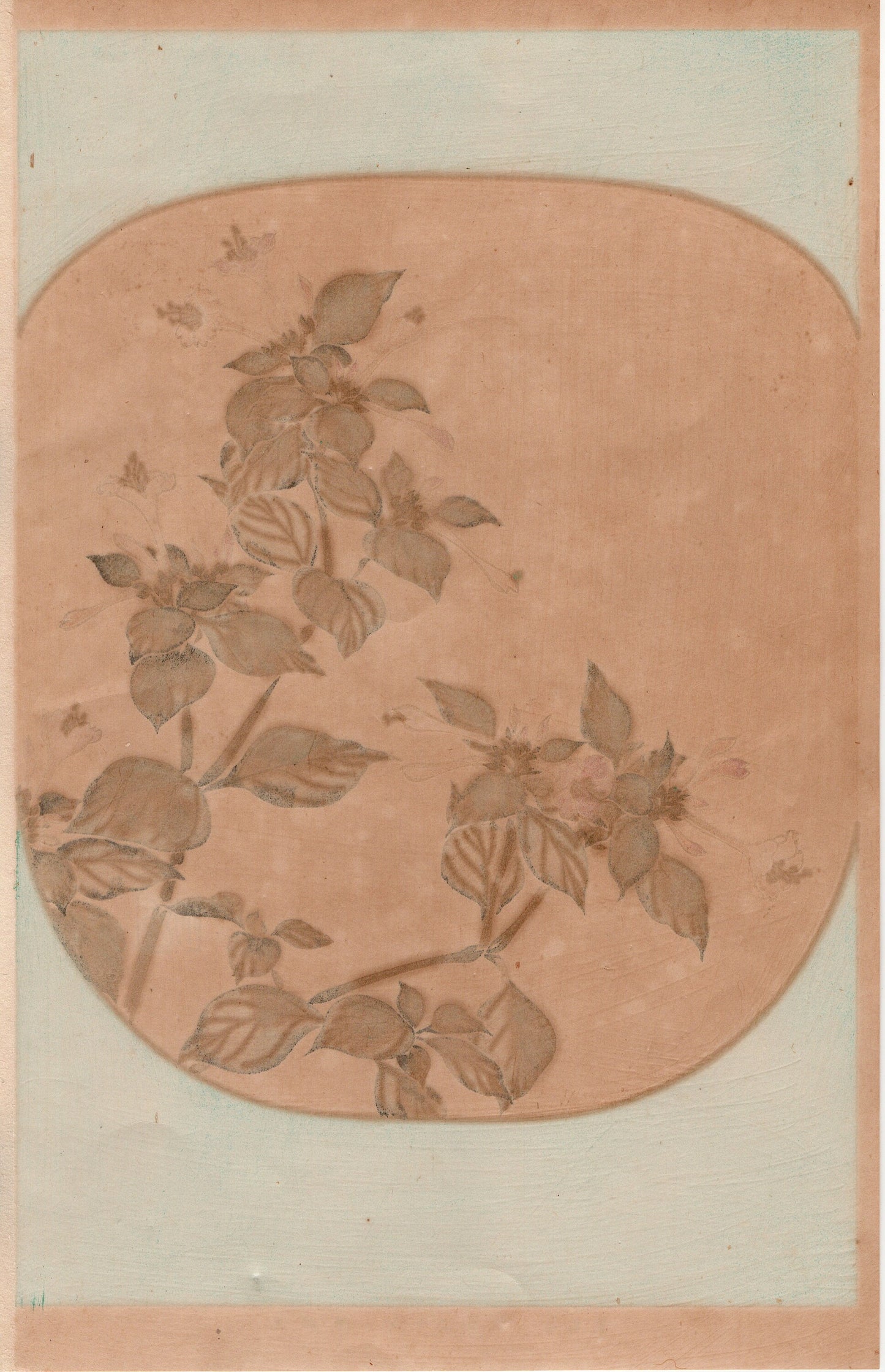 Japanese design, antique, woodcut print, 1931, Ogata Korin, "Album of Hundred Flowers by Artists of Rinpa School, Marvel of Peru”