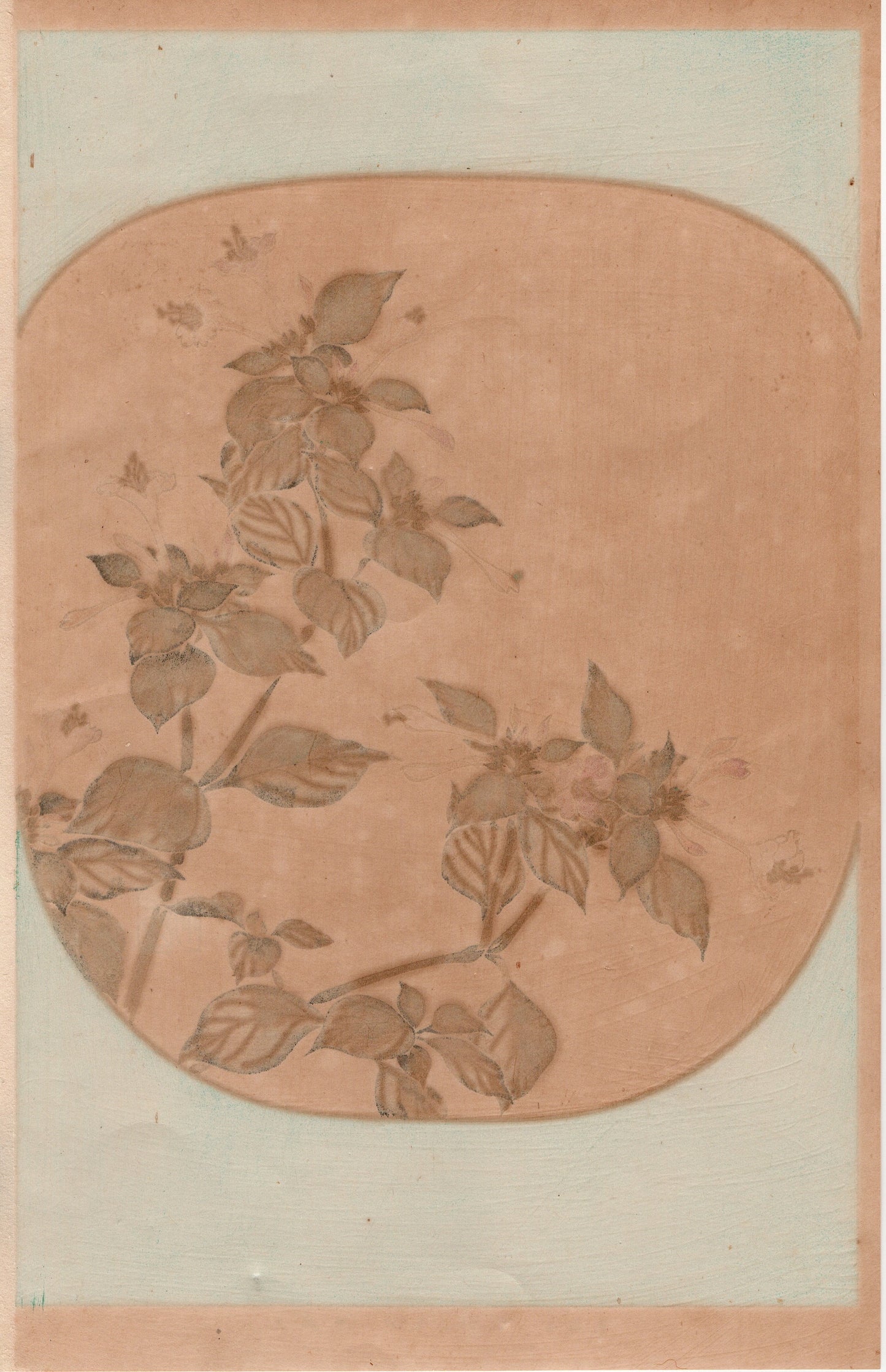 Japanese design, antique, woodcut print, 1931, Ogata Korin, "Album of Hundred Flowers by Artists of Rinpa School, Marvel of Peru”