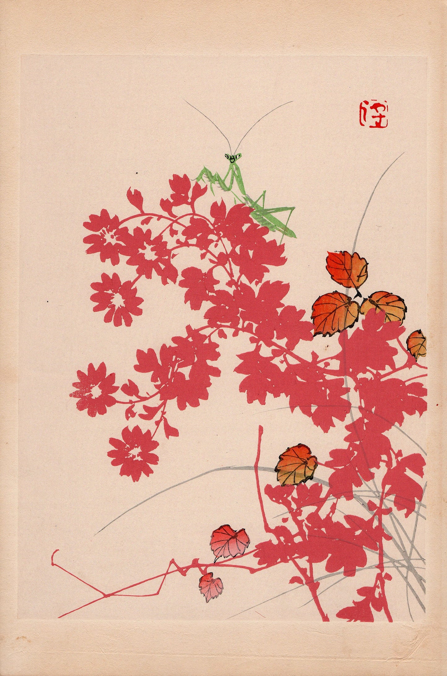 Japanese design, woodcut print, 1934, Yoshida Gyokujo, "Tansai-Gafu".