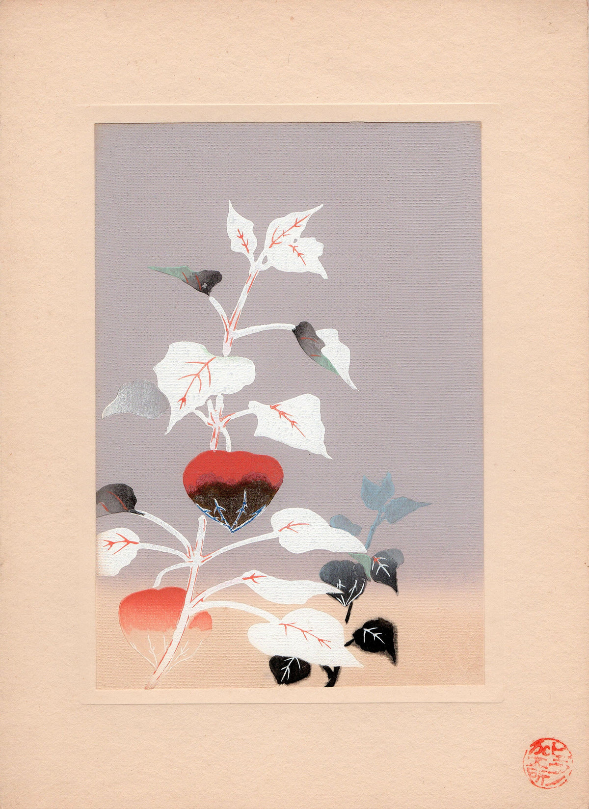 Japanese antique woodblock print, Design, 1933, Kimono Design.