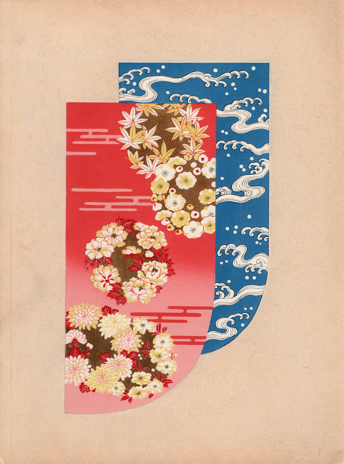 Japanese antique woodblock print, Design, 1936, Kano Shuho, Kimono Design.