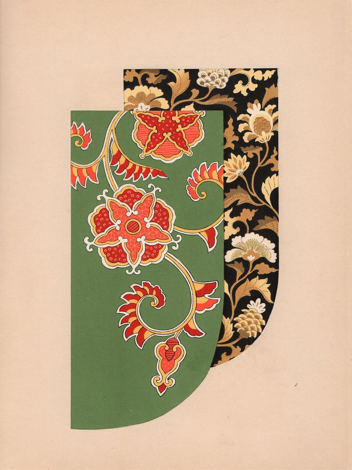 Japanese antique woodblock print, Design, 1936, Kano Shuho, Kimono Design.