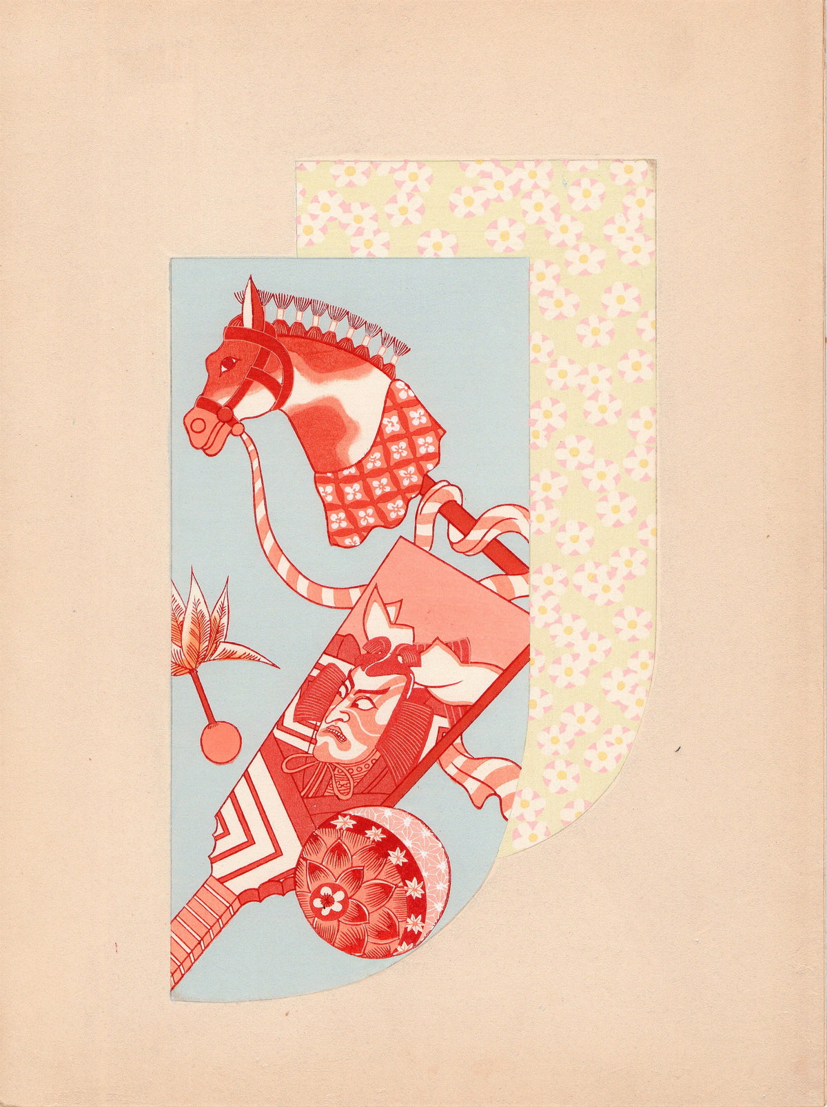 Japanese antique woodblock print, Design, 1936, Kano Shuho, Kimono Design.