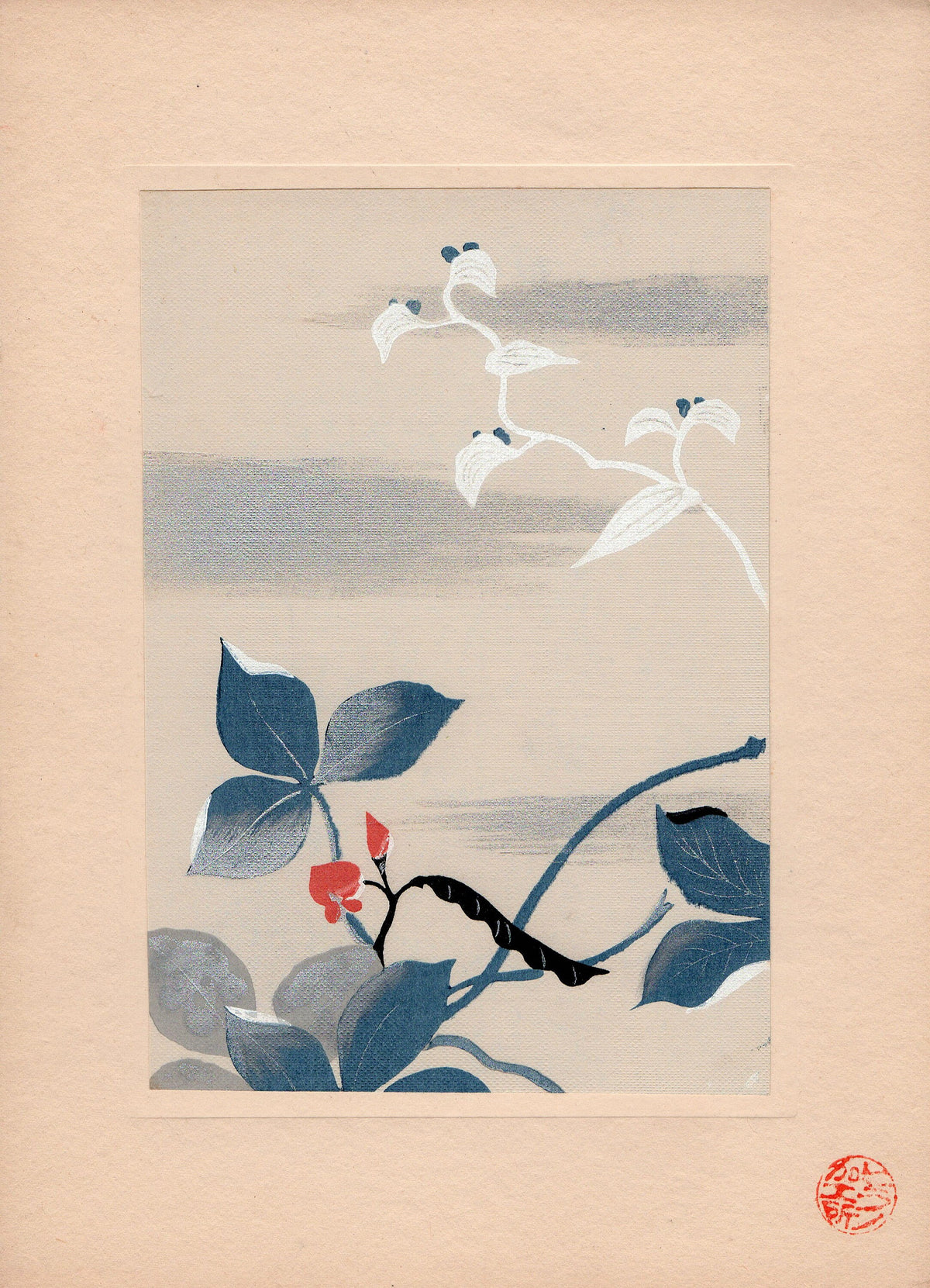 Japanese antique woodblock print, Design, 1933, Kimono Design.