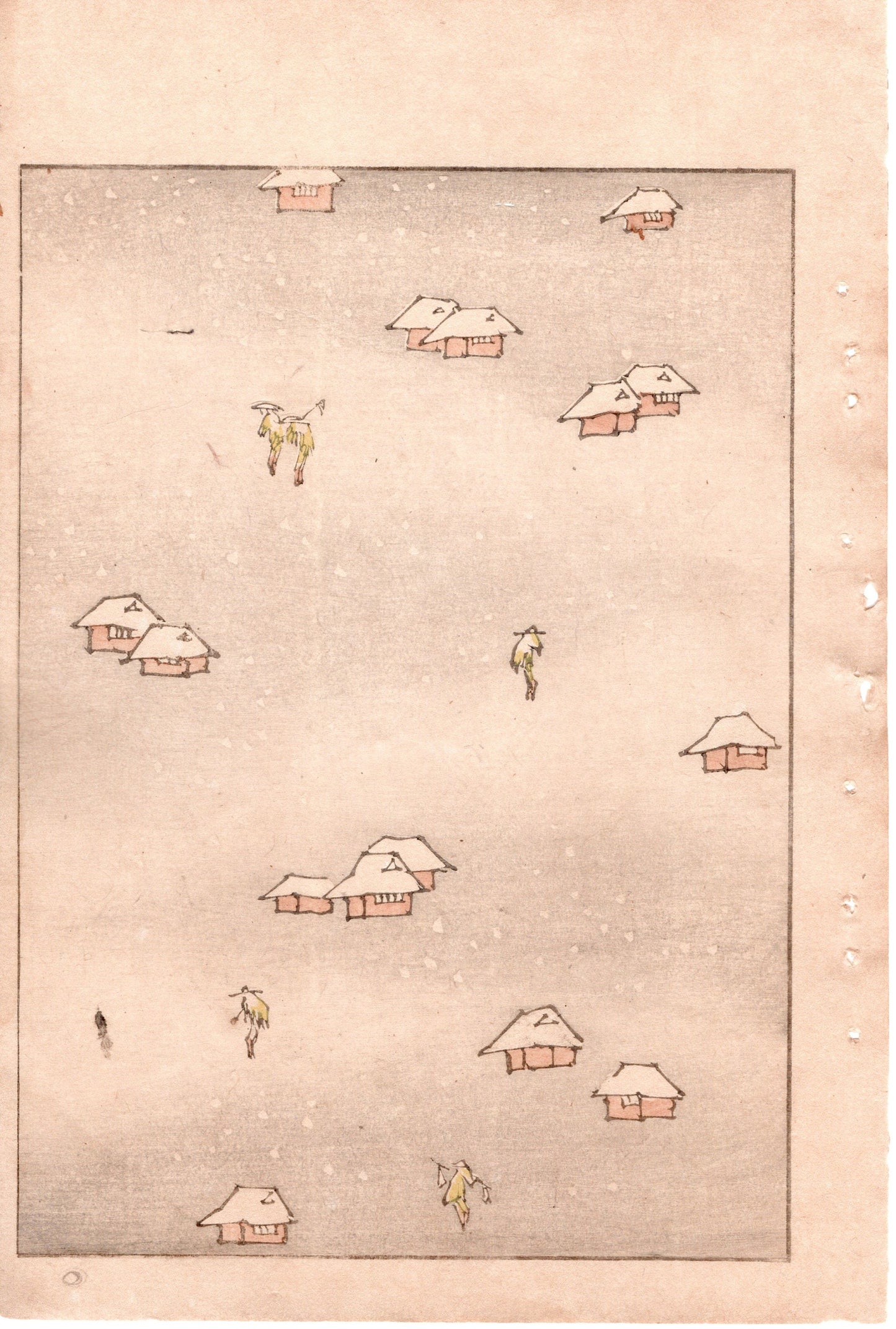 Japanese Antique Original Woodcut Print, c 1900, Bijutsukai 2, Sekka, Korin