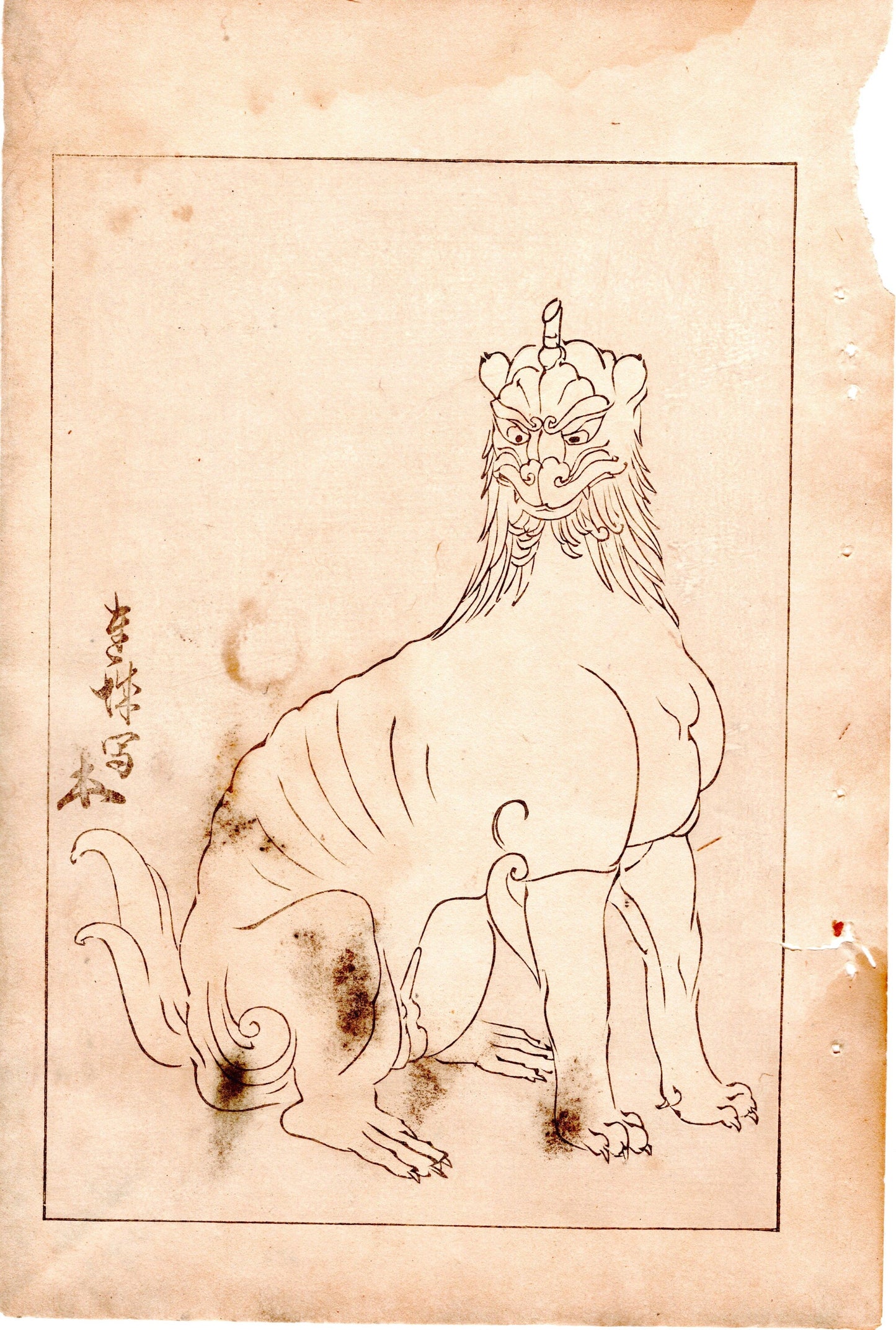 Japanese Antique Original Woodcut Print, c 1900, Bijutsukai 4, Sekka, Korin