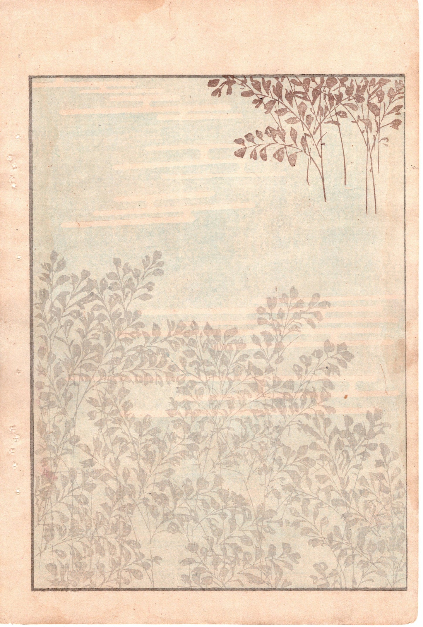 Japanese Antique Original Woodcut Print, Japanese design, Around 1900, Bijutsukai 3, Antique Japanese print, Kimono Design.