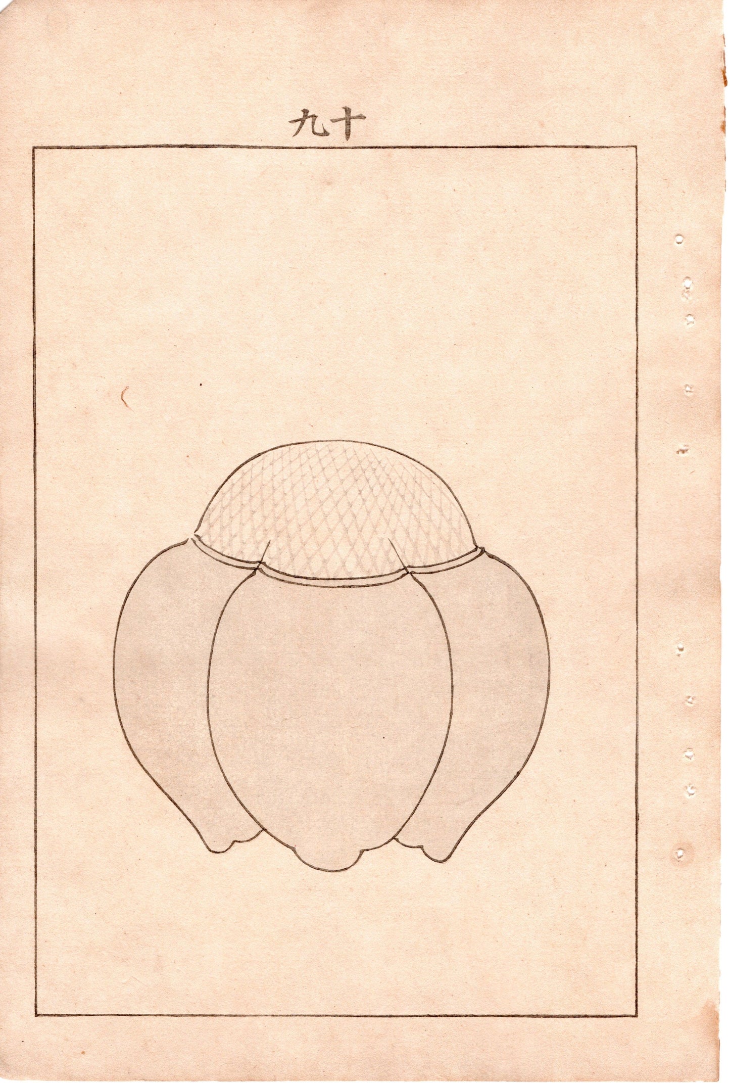 Japanese Antique Original Woodcut Print, c 1900, Bijutsukai 4, Sekka, Korin