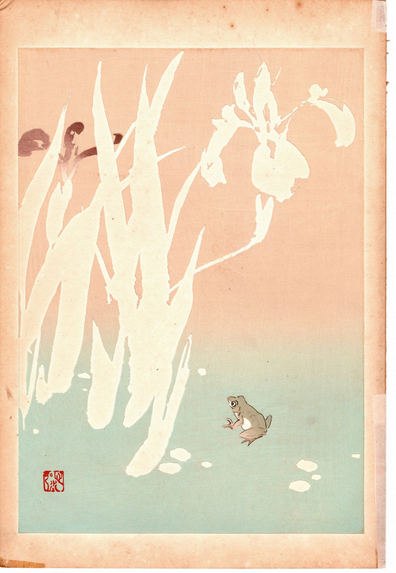 Japanese design, antique, woodcut print, 1934, Honda Bansui, "Tansai-Gafu".