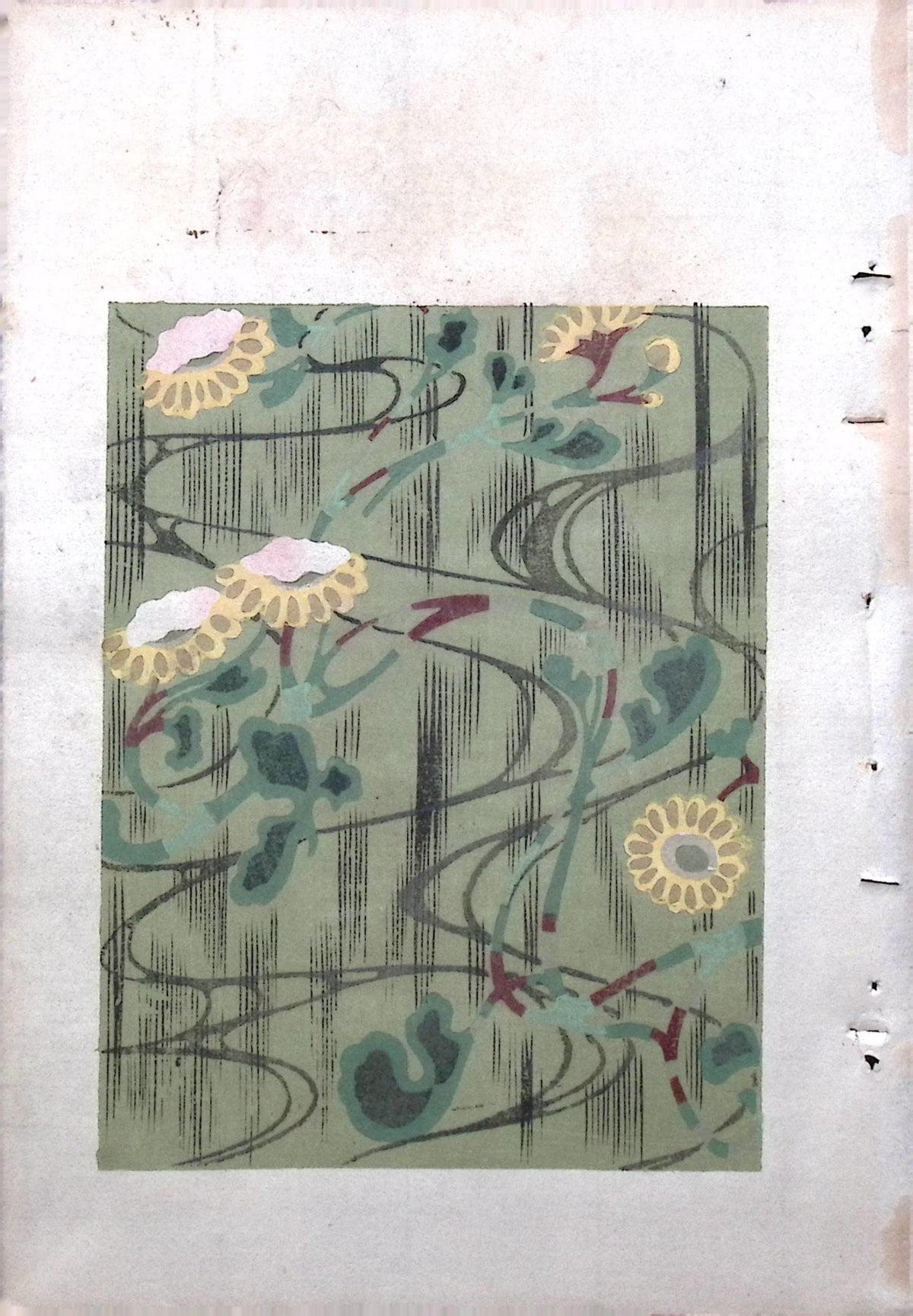 Japanese Antique Original Woodcut Print, Around 1900, Bijutsukai 8