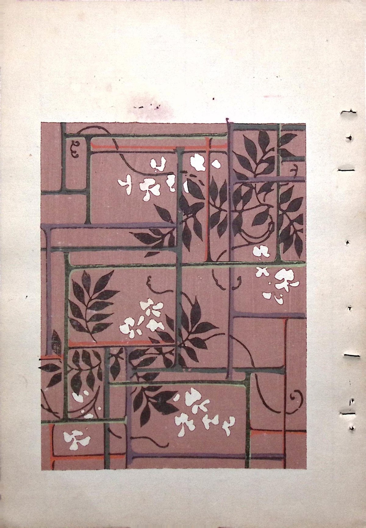 Japanese Antique Original Woodcut Print, Around 1900, Bijutsukai 8