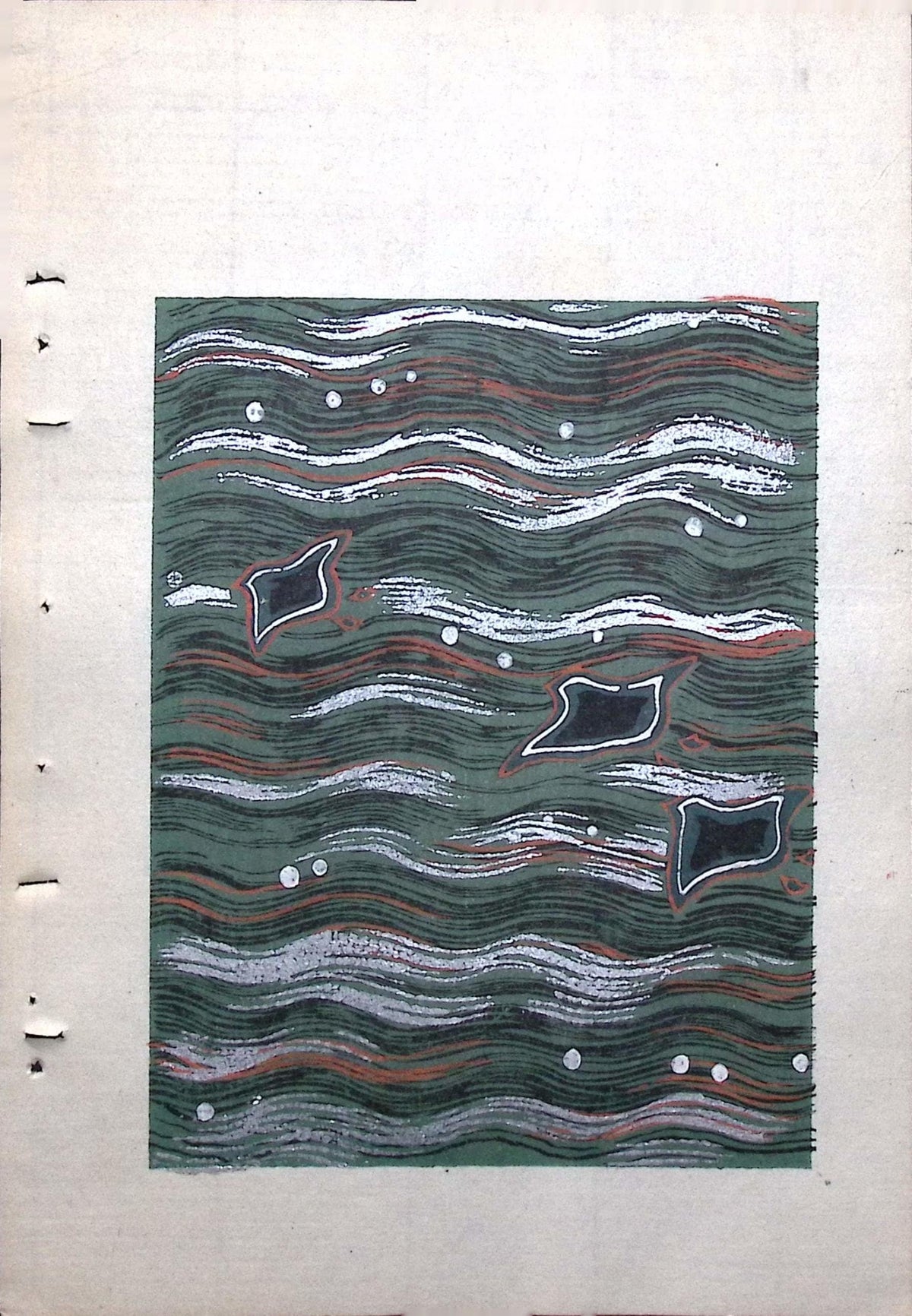 Japanese Antique Original Woodcut Print, Around 1900, Bijutsukai 8