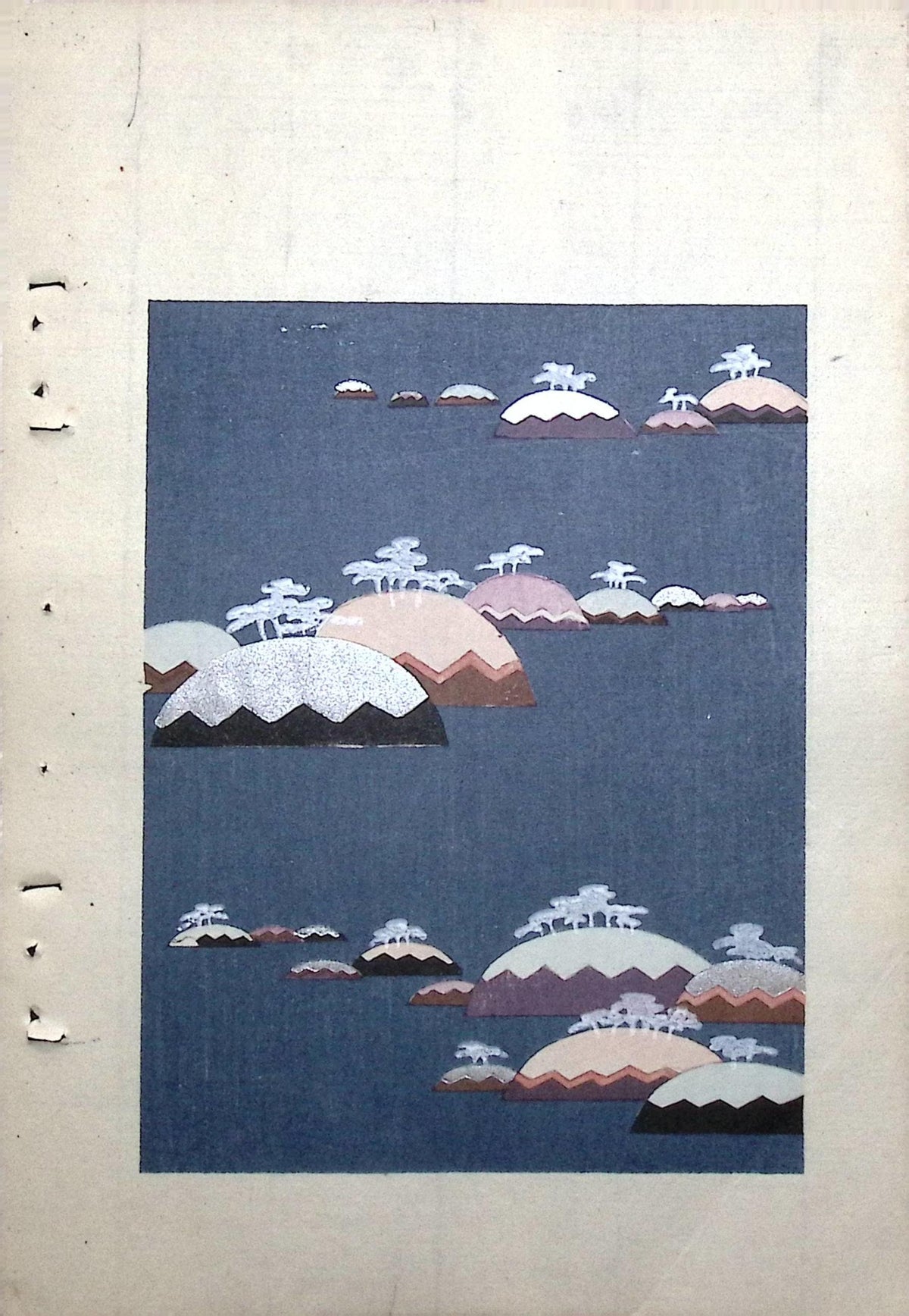 Japanese Antique Original Woodcut Print, Around 1900, Bijutsukai 8