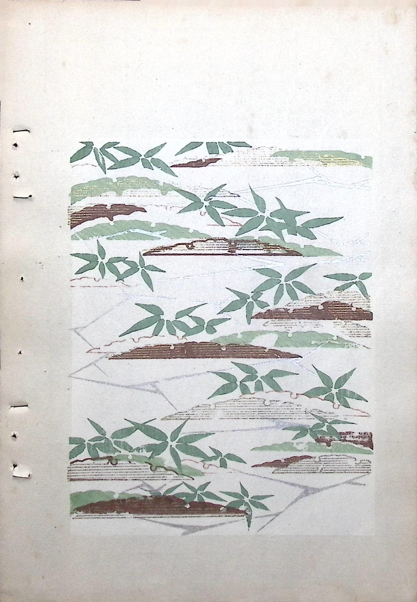 Japanese Antique Original Woodcut Print, Japanese design, Around 1900, Bijutsukai 8, Antique Japanese print, Kimono Design.