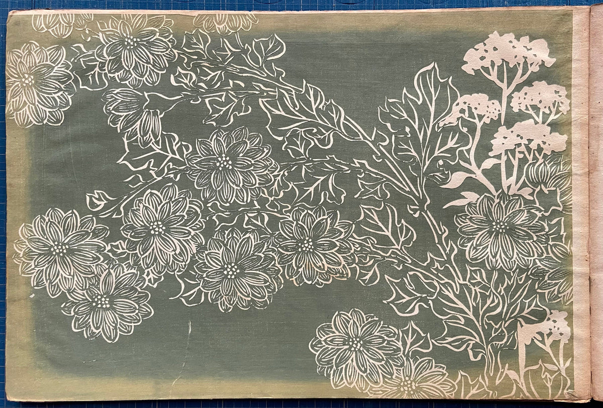 Japanese design, antique, woodcut print, 1903, Kamisaka Sekka, Chikusa.