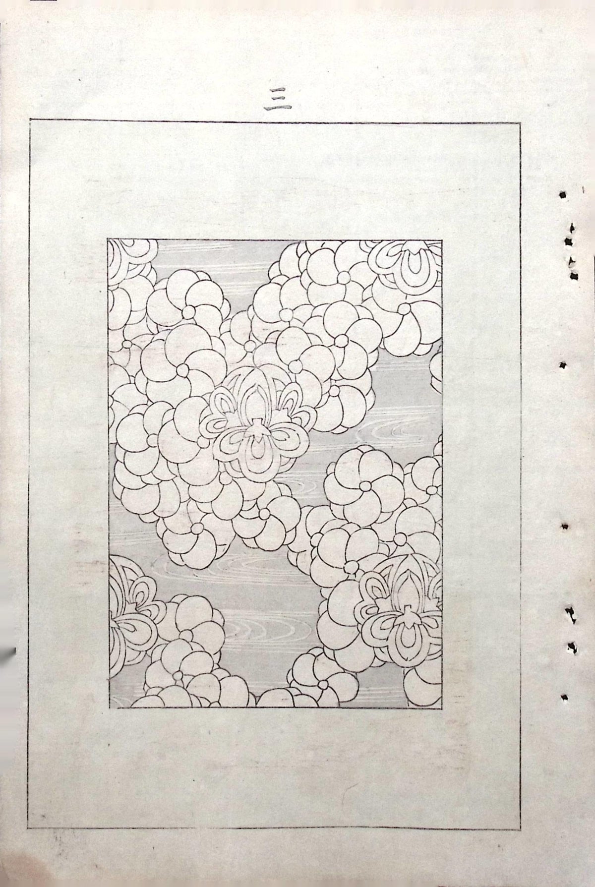 Japanese Antique Original Woodcut Print, c 1900, Bijutsukai 5, Sekka, Korin