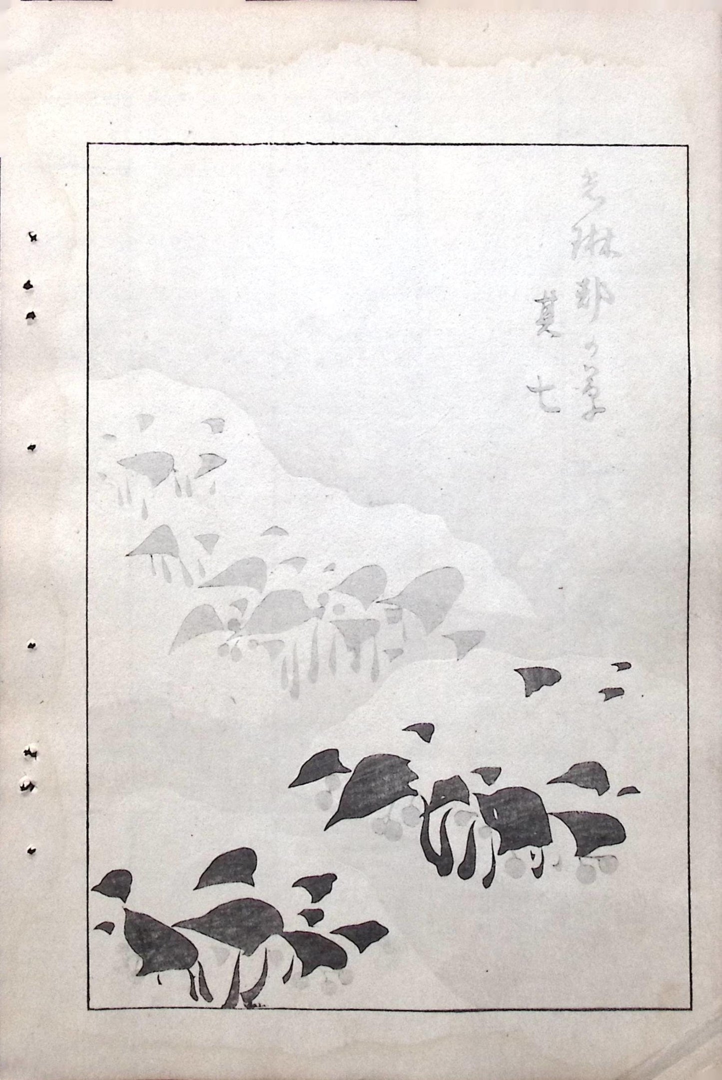 Japanese Antique Original Woodcut Print, Japanese design, Around 1900, Bijutsukai 6, Antique Japanese print, Kimono Design.