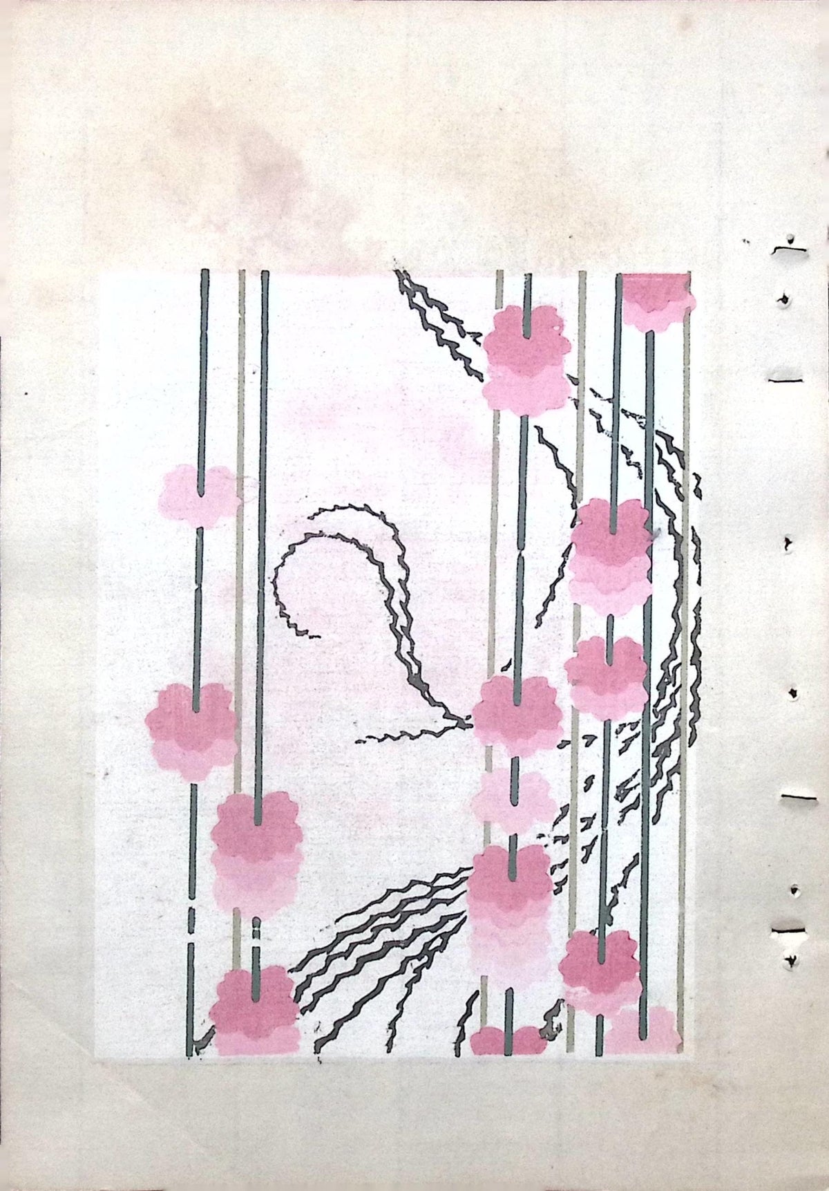 Japanese Antique Original Woodcut Print, Around 1900, Bijutsukai 8