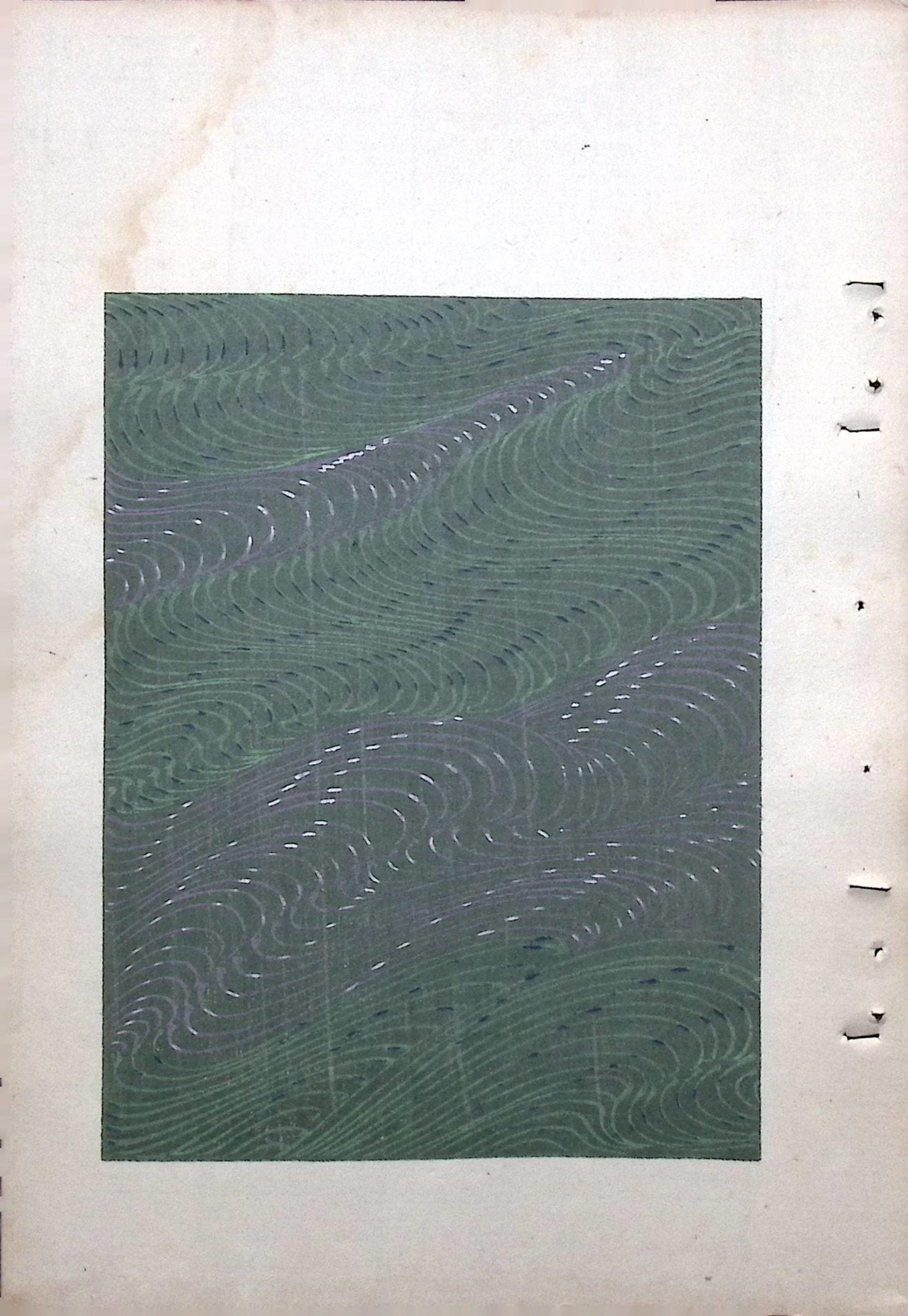 Japanese Antique Original Woodcut Print, Japanese design, Around 1900, Bijutsukai 8, Antique Japanese print, Kimono Design.