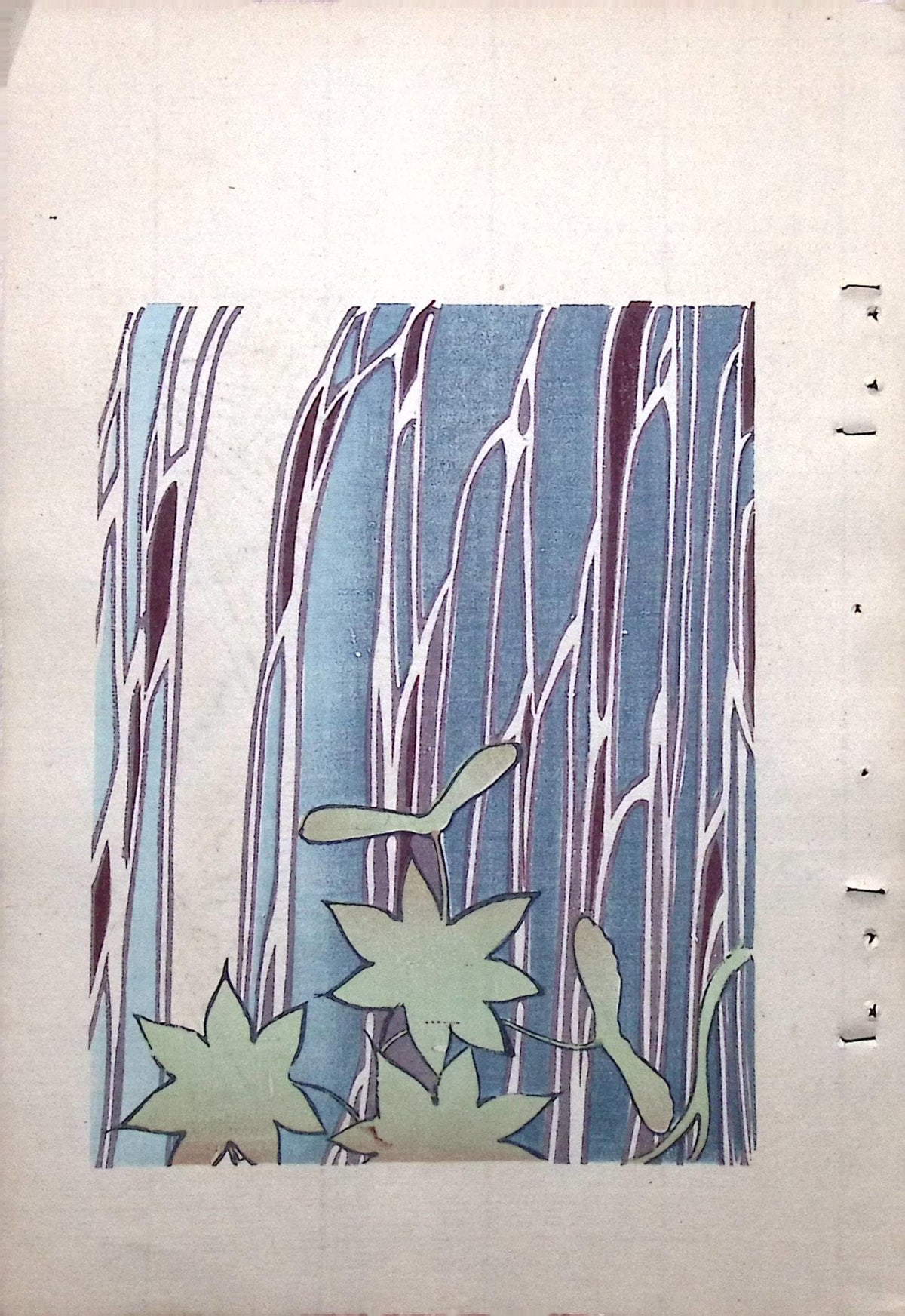 Japanese Antique Original Woodcut Print, Around 1900, Bijutsukai 8