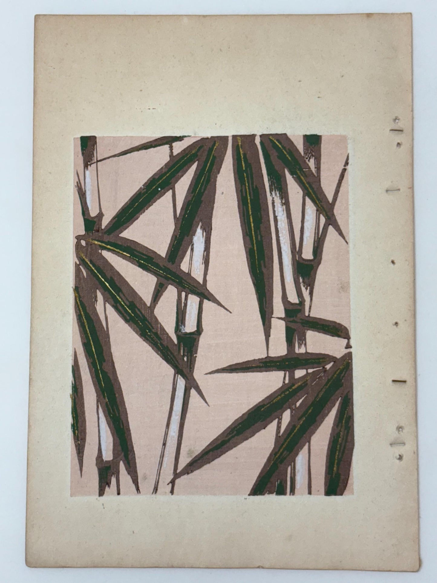 Japanese Antique Original Woodcut Print, Japanese design, Around 1900, Shin-Bijutsukai 11, Antique Japanese print, Kimono Design.