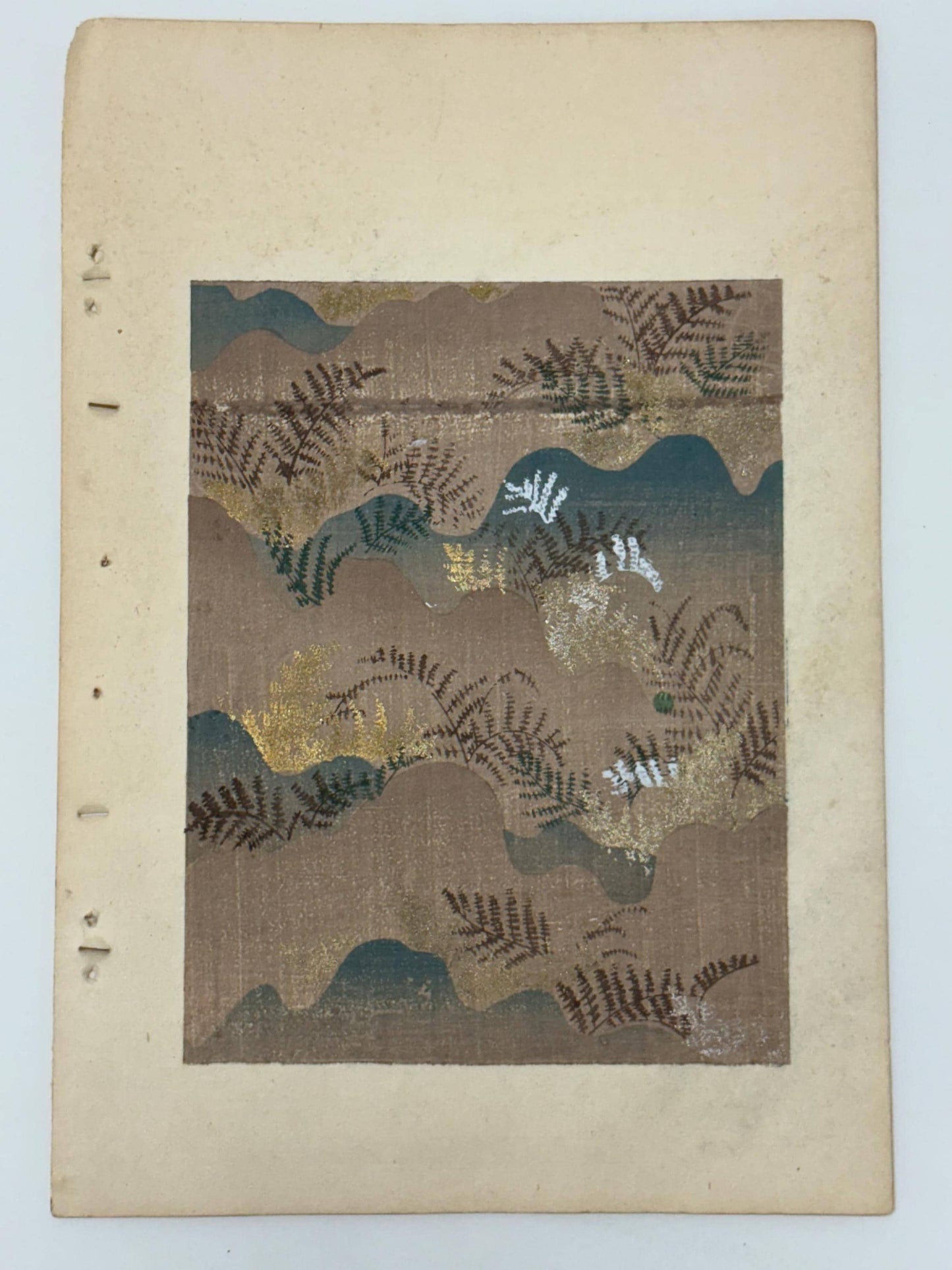 Japanese Antique Original Woodcut Print, Japanese design, Around 1900, Shin-Bijutsukai 11, Antique Japanese print, Kimono Design.