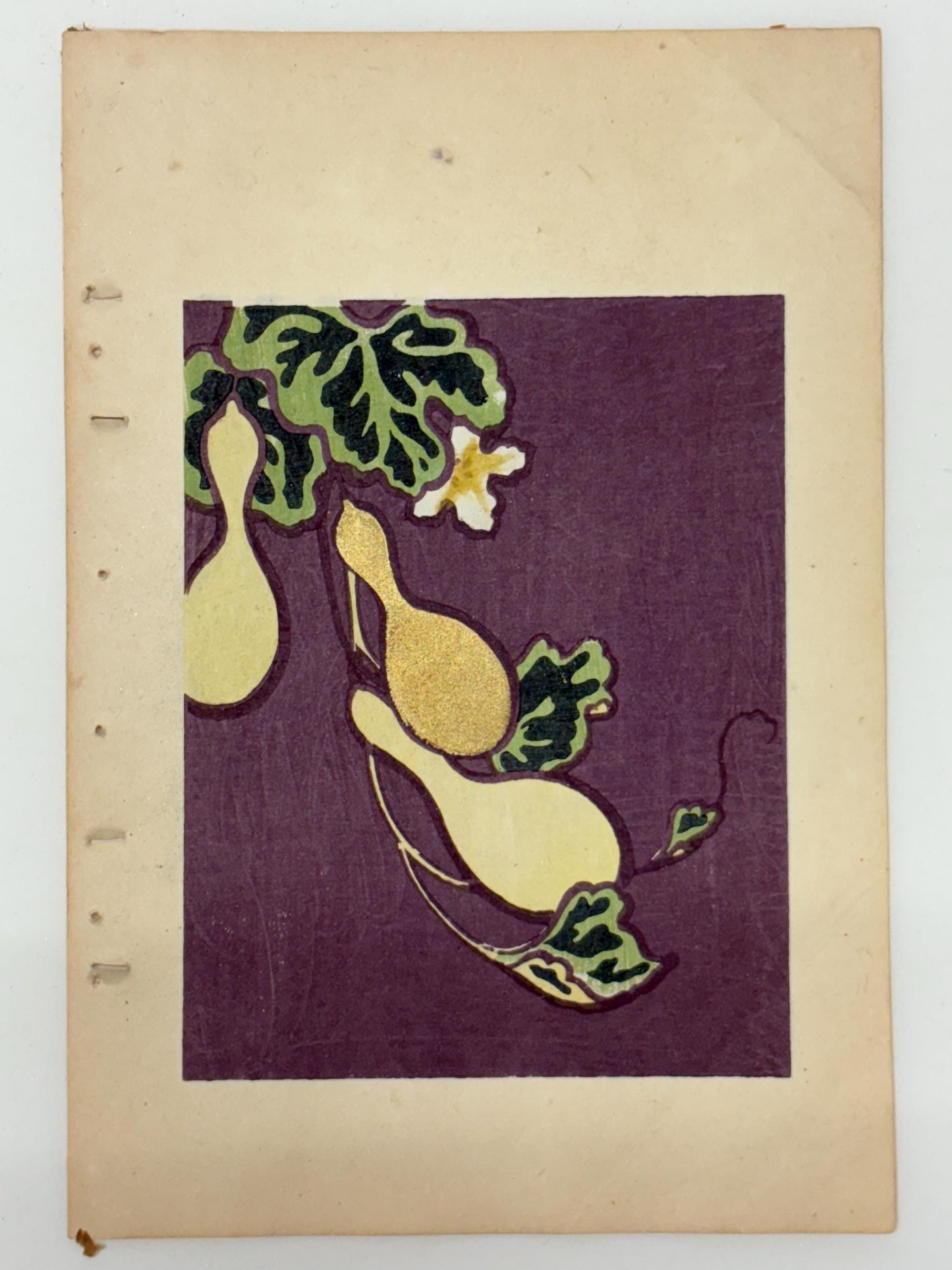 Japanese Antique Original Woodcut Print, Japanese design, Around 1900, Shin-Bijutsukai 12, Antique Japanese print, Kimono Design.