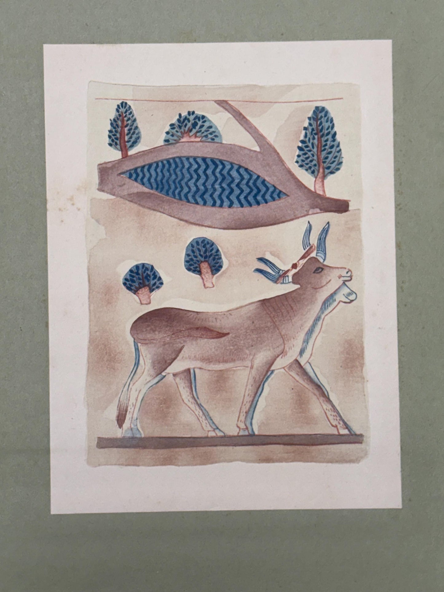 Japanese antique woodblock print, Design, 1929, Modern Egyptian style 6