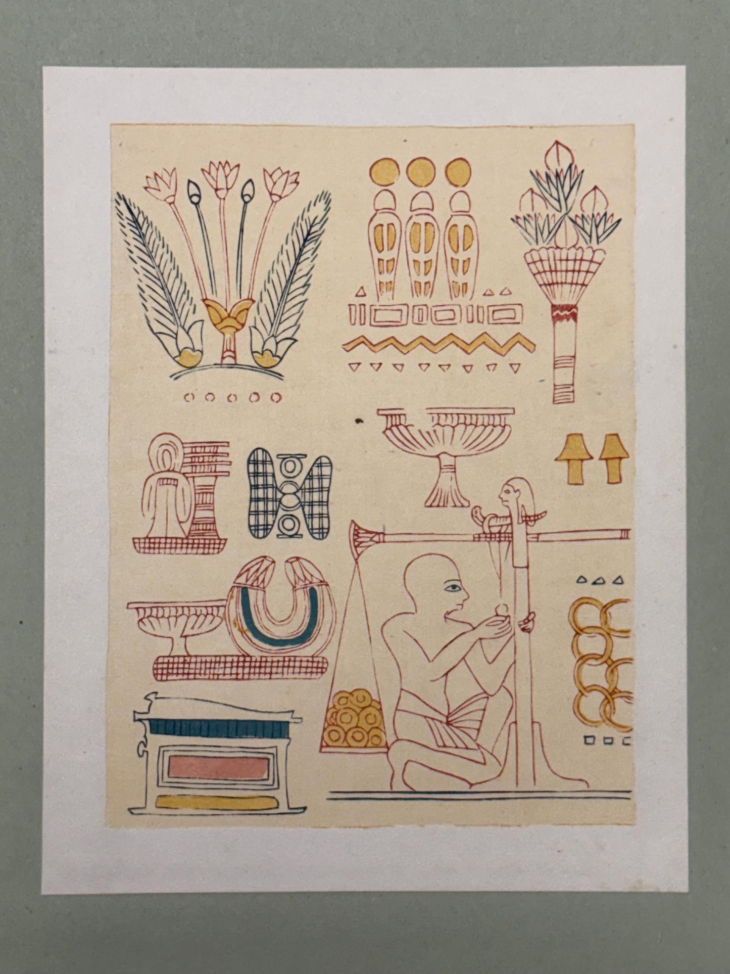 Japanese antique woodblock print, Design, 1929, Modern Egyptian style 9