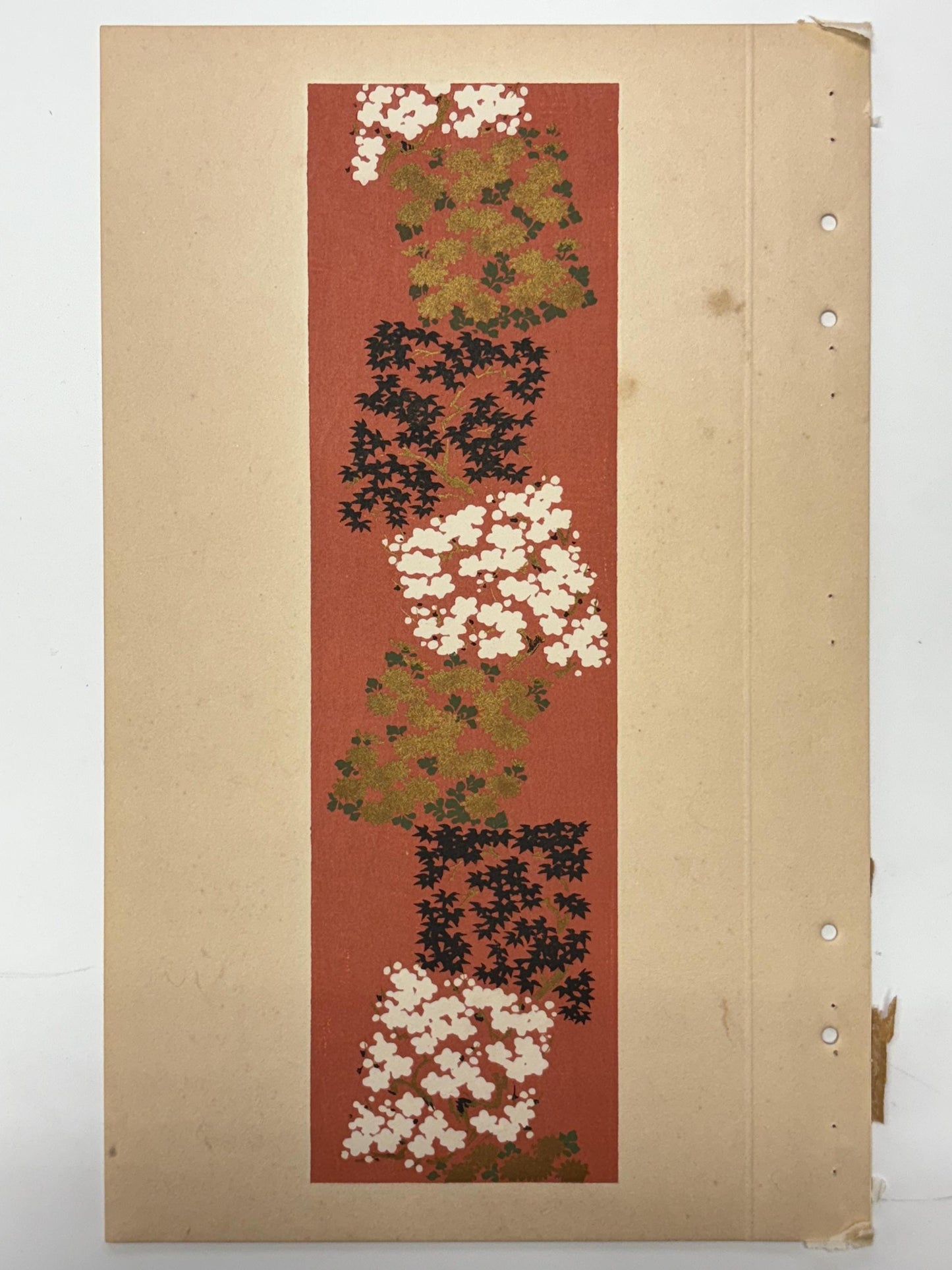 Japanese antique woodblock print, Design, 1937, Kawarazaki Kodo, Kimono design. 2-32