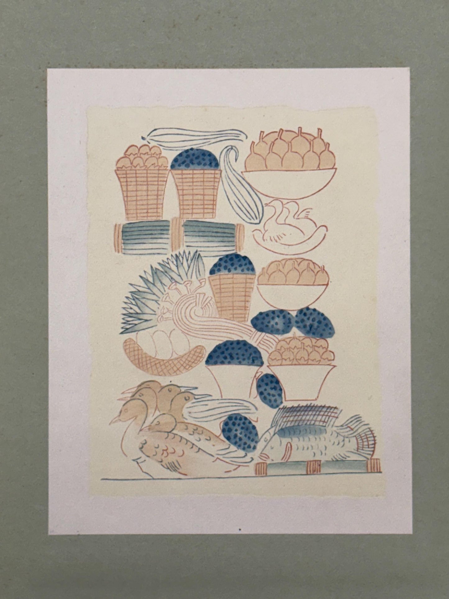 Japanese antique woodblock print, Design, 1929, Modern Egyptian style 10