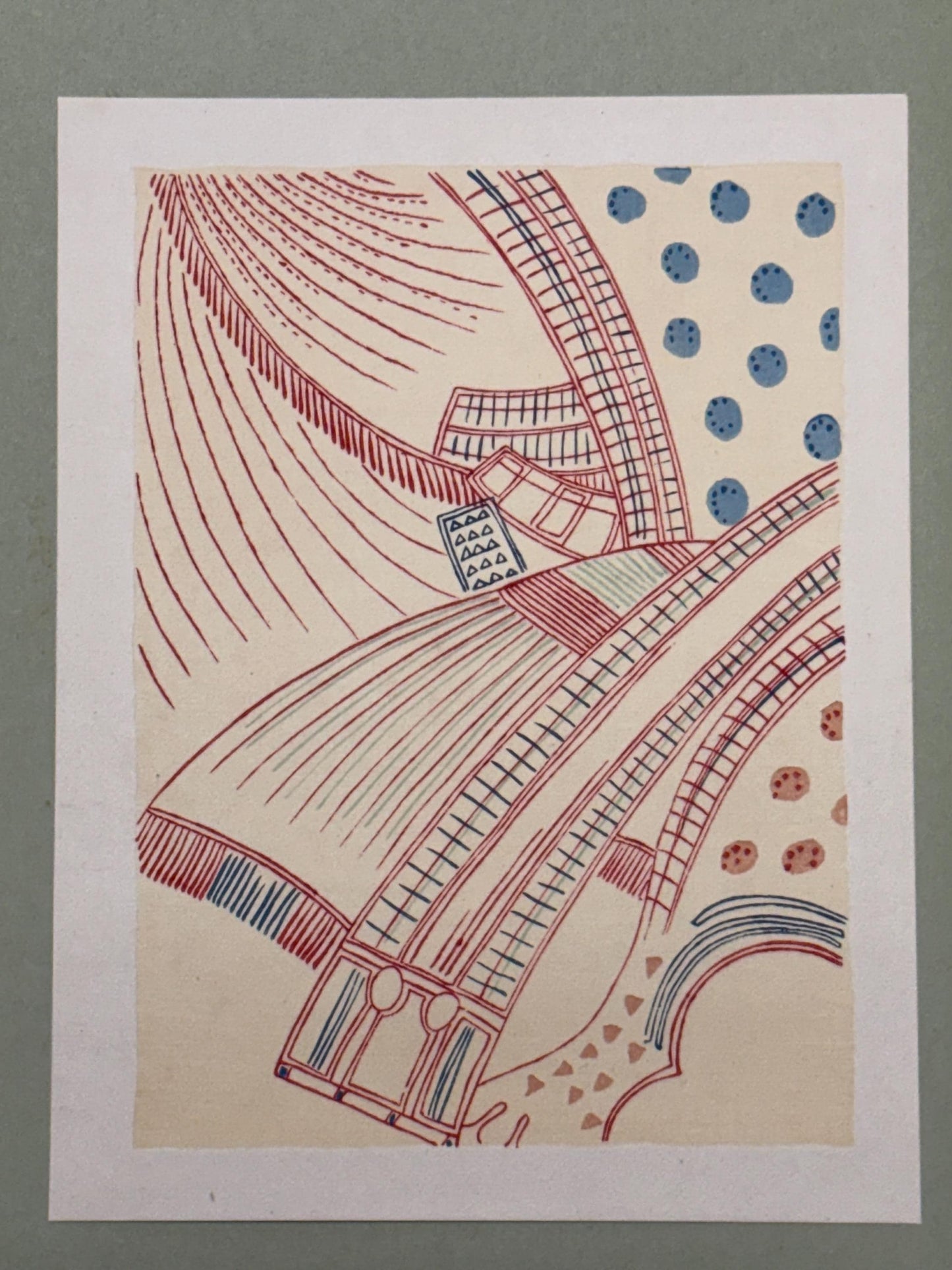 Japanese antique woodblock print, Design, 1929, Modern Egyptian style 13