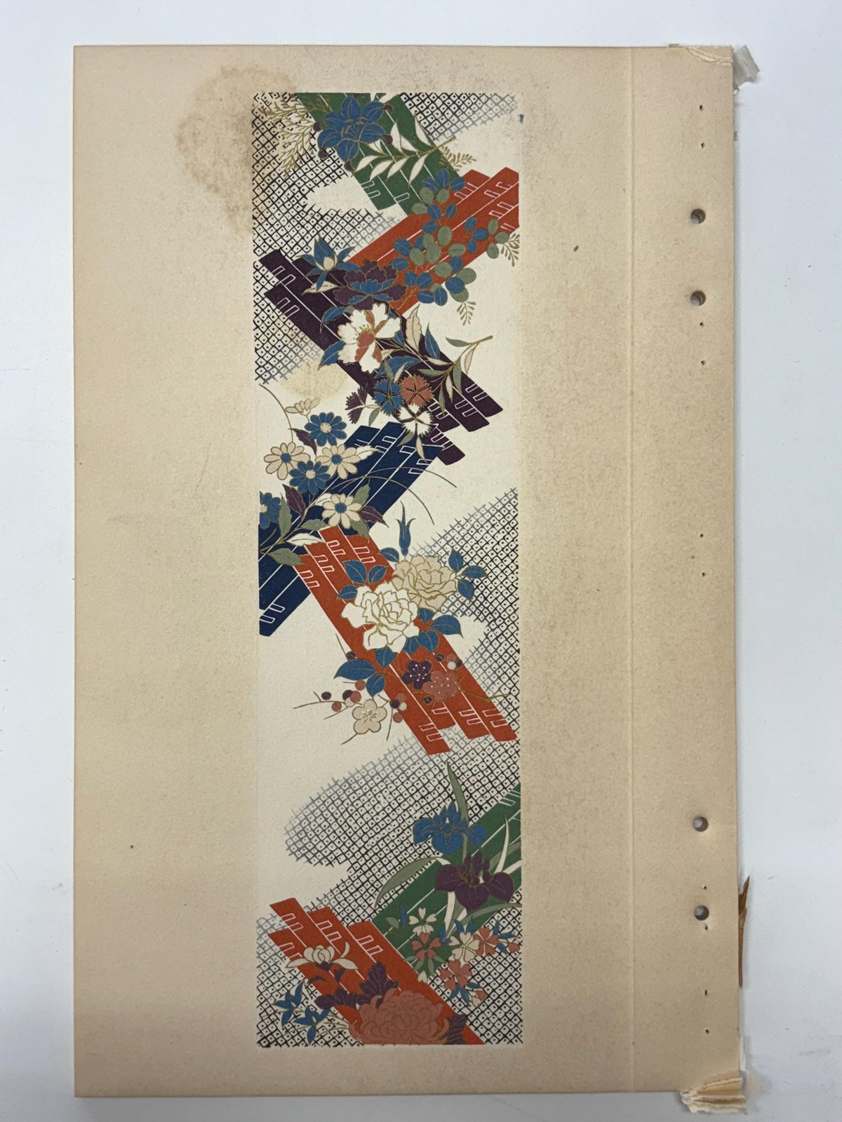 Japanese antique woodblock print, Design, 1937, Kawarazaki Kodo, Kimono design. 2-11