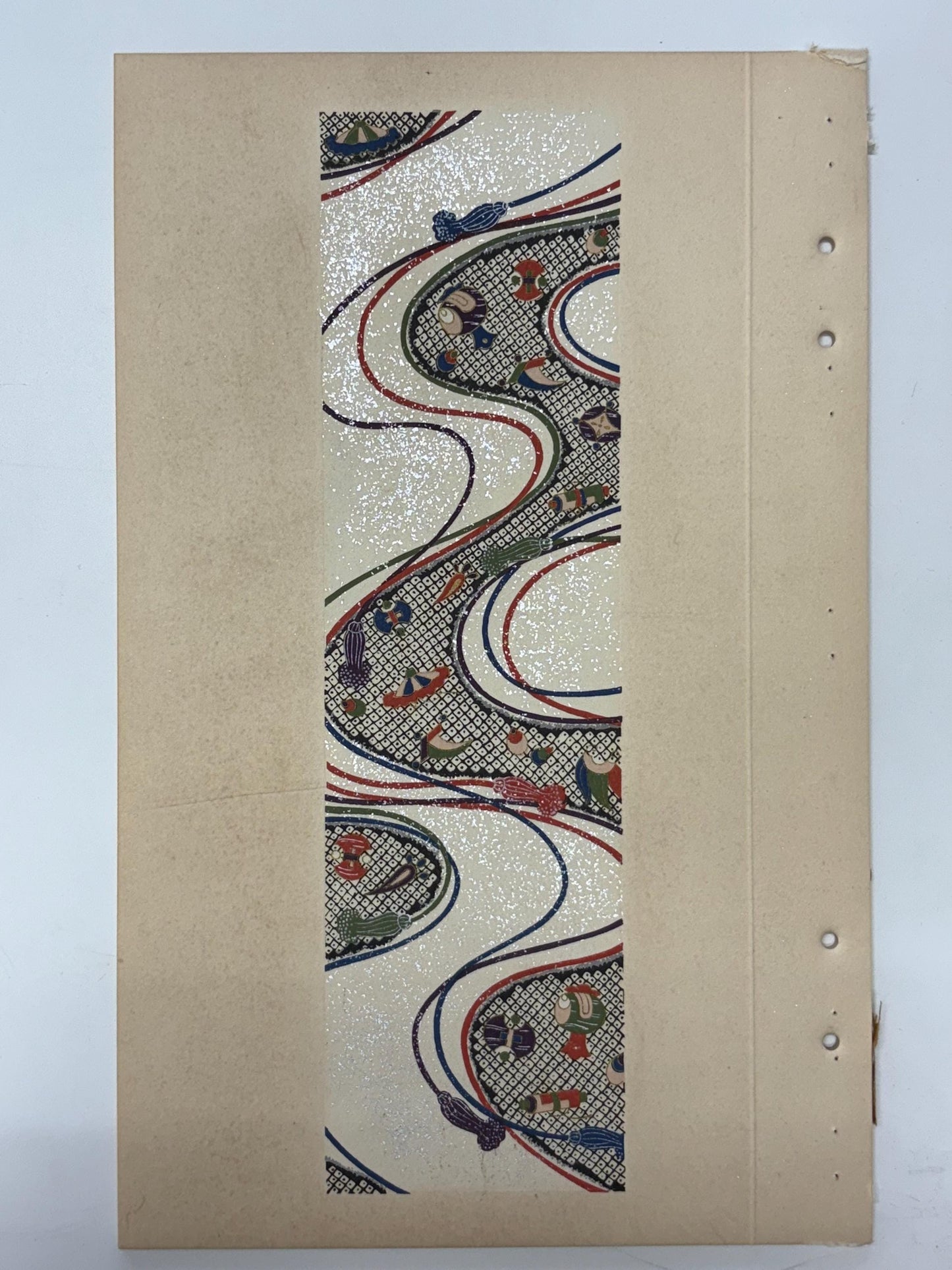 Japanese antique woodblock print, Design, 1937, Kawarazaki Kodo, Kimono design. 2-12