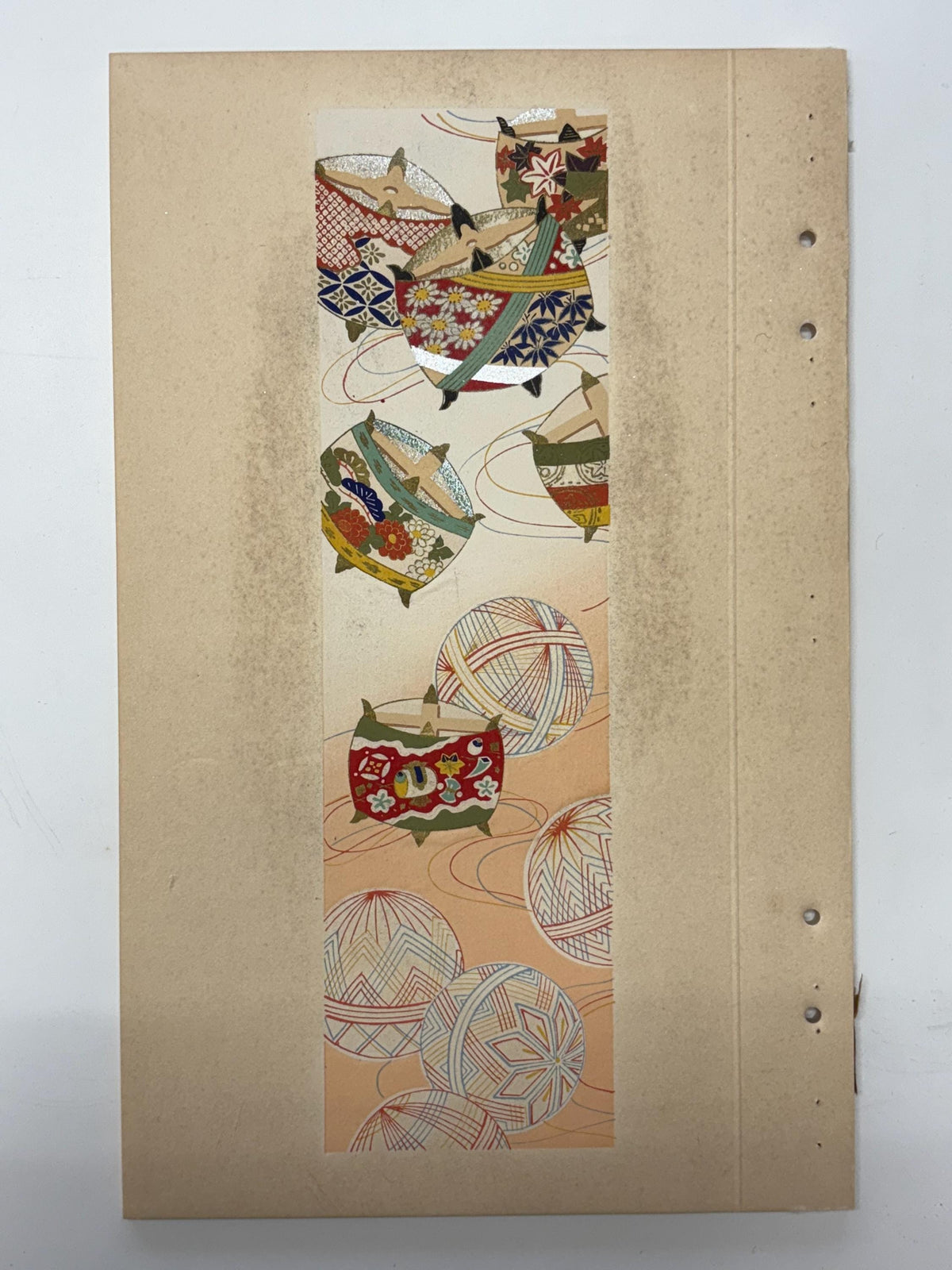 Japanese antique woodblock print, Design, 1937, Kawarazaki Kodo, Kimono design. 2-21