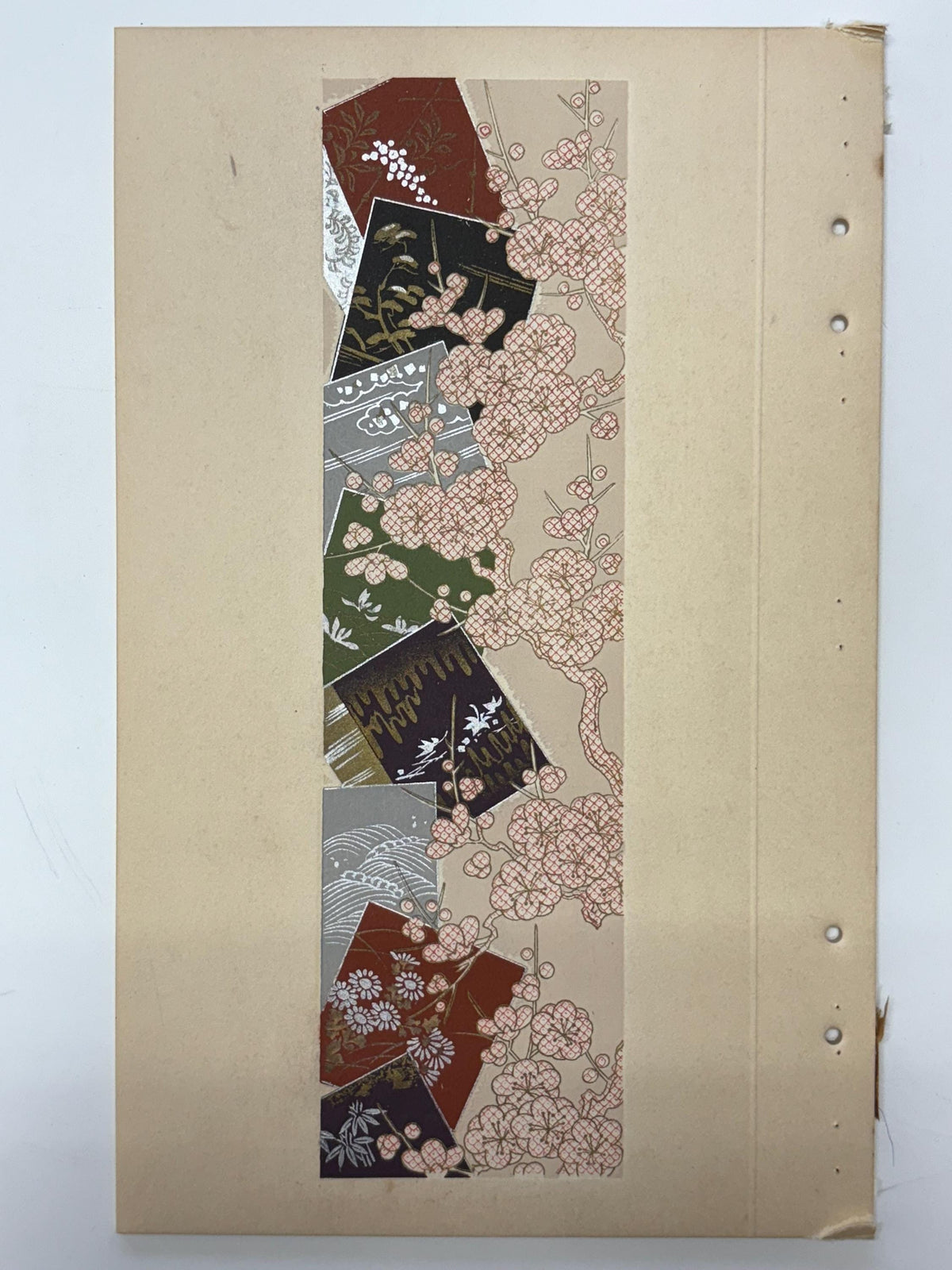 Japanese antique woodblock print, Design, 1937, Kawarazaki Kodo, Kimono design. 2-7