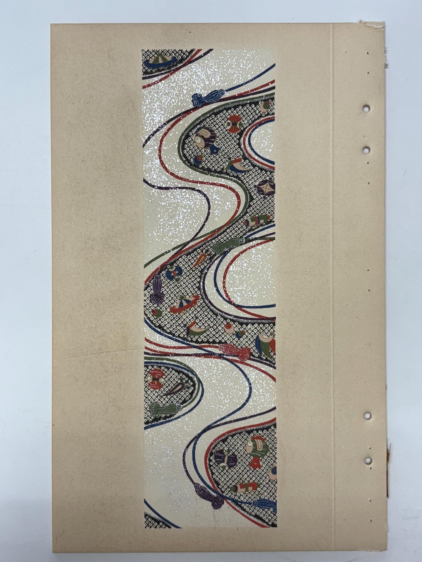 Japanese antique woodblock print, Design, 1937, Kawarazaki Kodo, Kimono design. 2-31