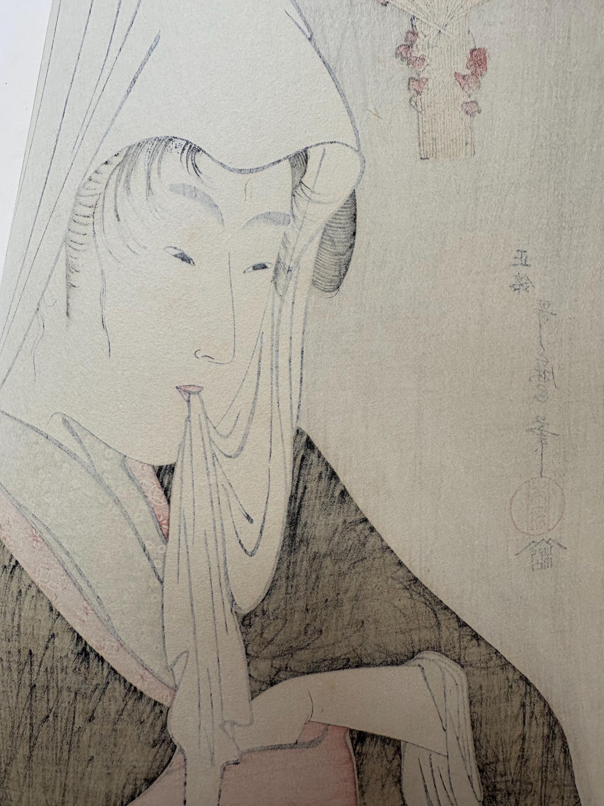 Japanese Ukiyoe, Woodblock print, Utamaro, "Love for a Street-walker "