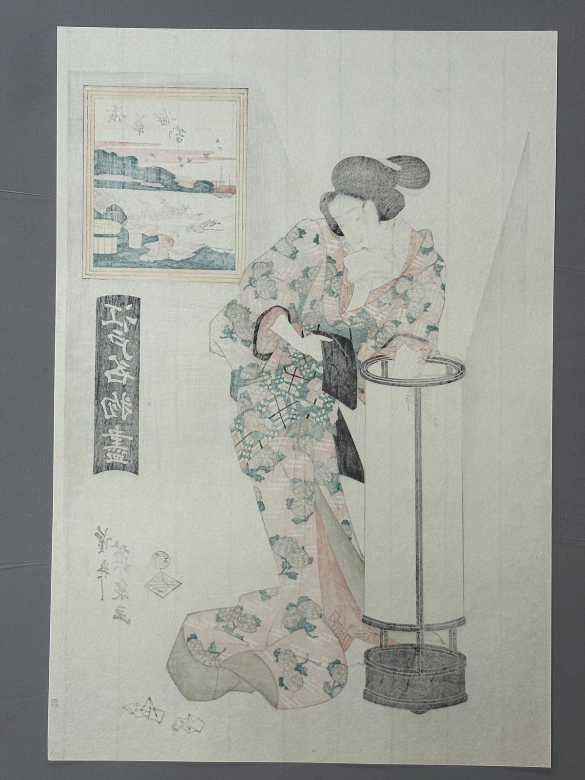 Japanese Ukiyoe, Woodblock print, Keisai Eisen, "Asakusa Nori".
