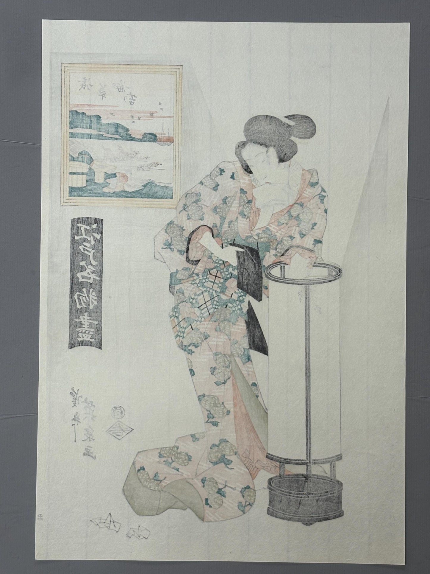 Japanese Ukiyoe, Woodblock print, Keisai Eisen, "Asakusa Nori".