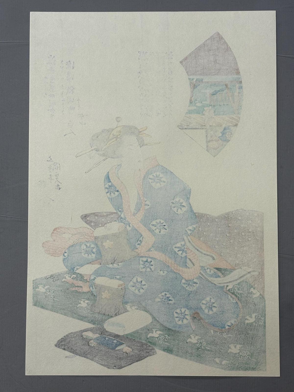 Japanese Ukiyoe, Woodblock print, kunisada, "Famous Women from Famous Places : An unlicensed prostitution from Gionmachi, Kyoto".