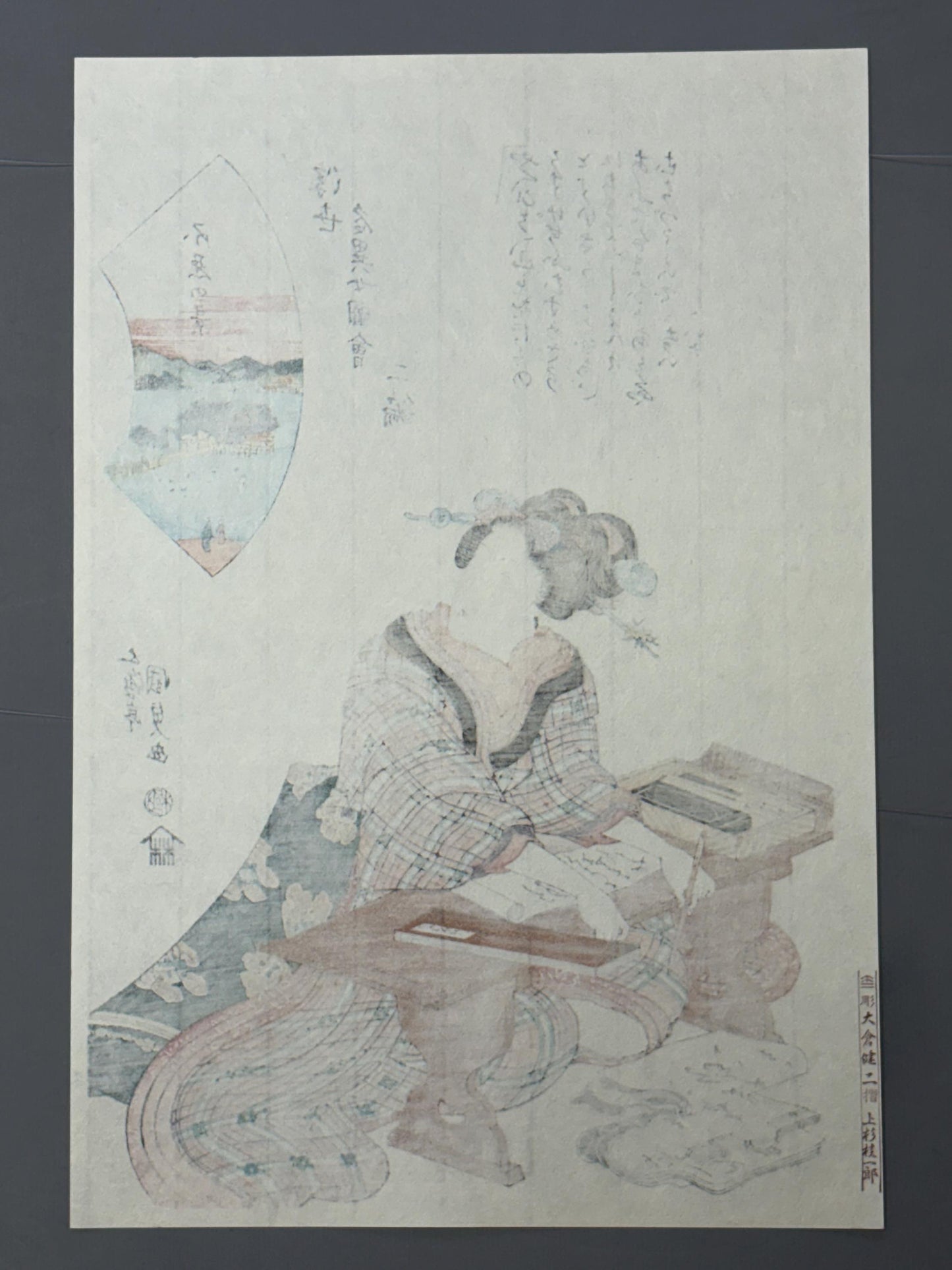 Japanese Ukiyoe, Woodblock print, kunisada, "Famous Women from Famous Places".